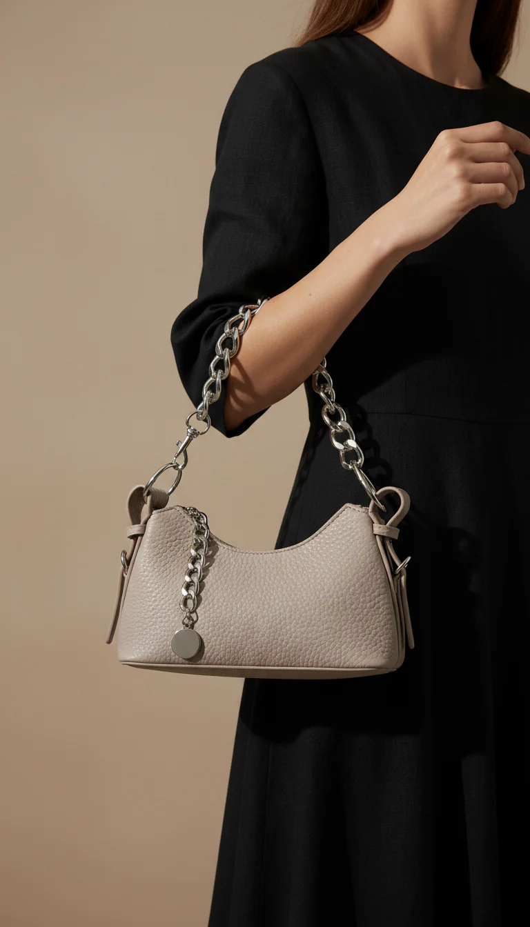 Grey Formal Shoulder Bag For Women P36422
