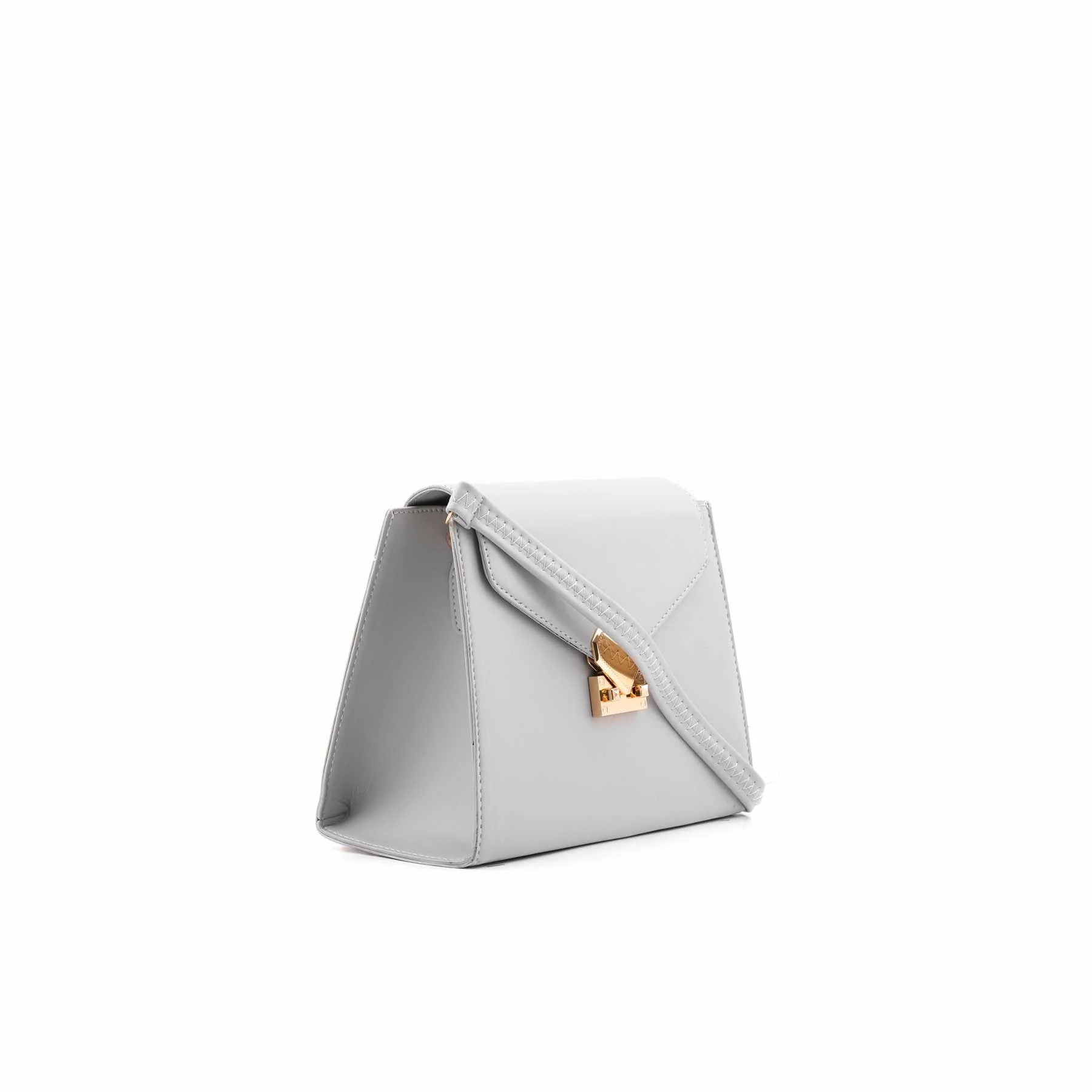 Grey Formal Shoulder Bag For Women P55840 - Image 3