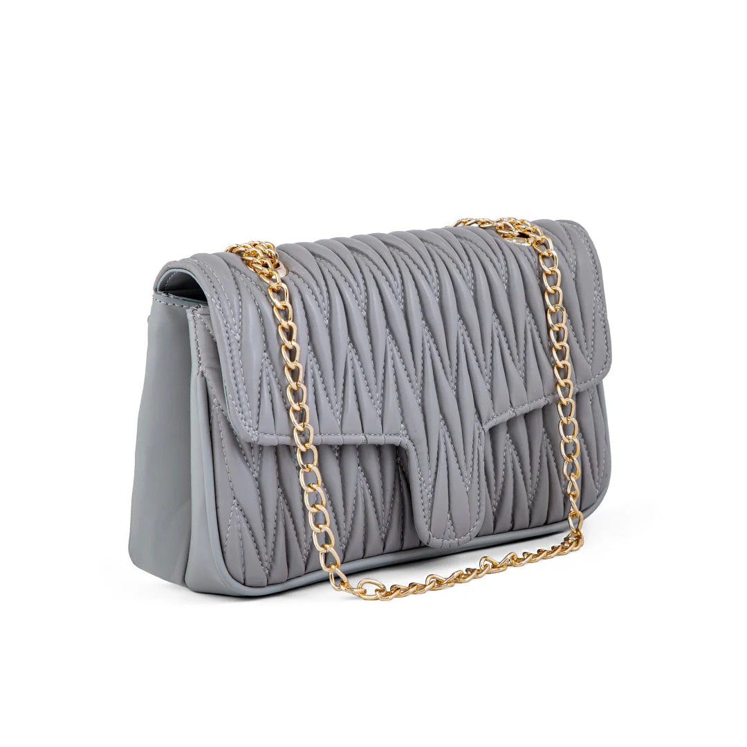 Grey Formal Shoulder Bag P55620 - Image 2