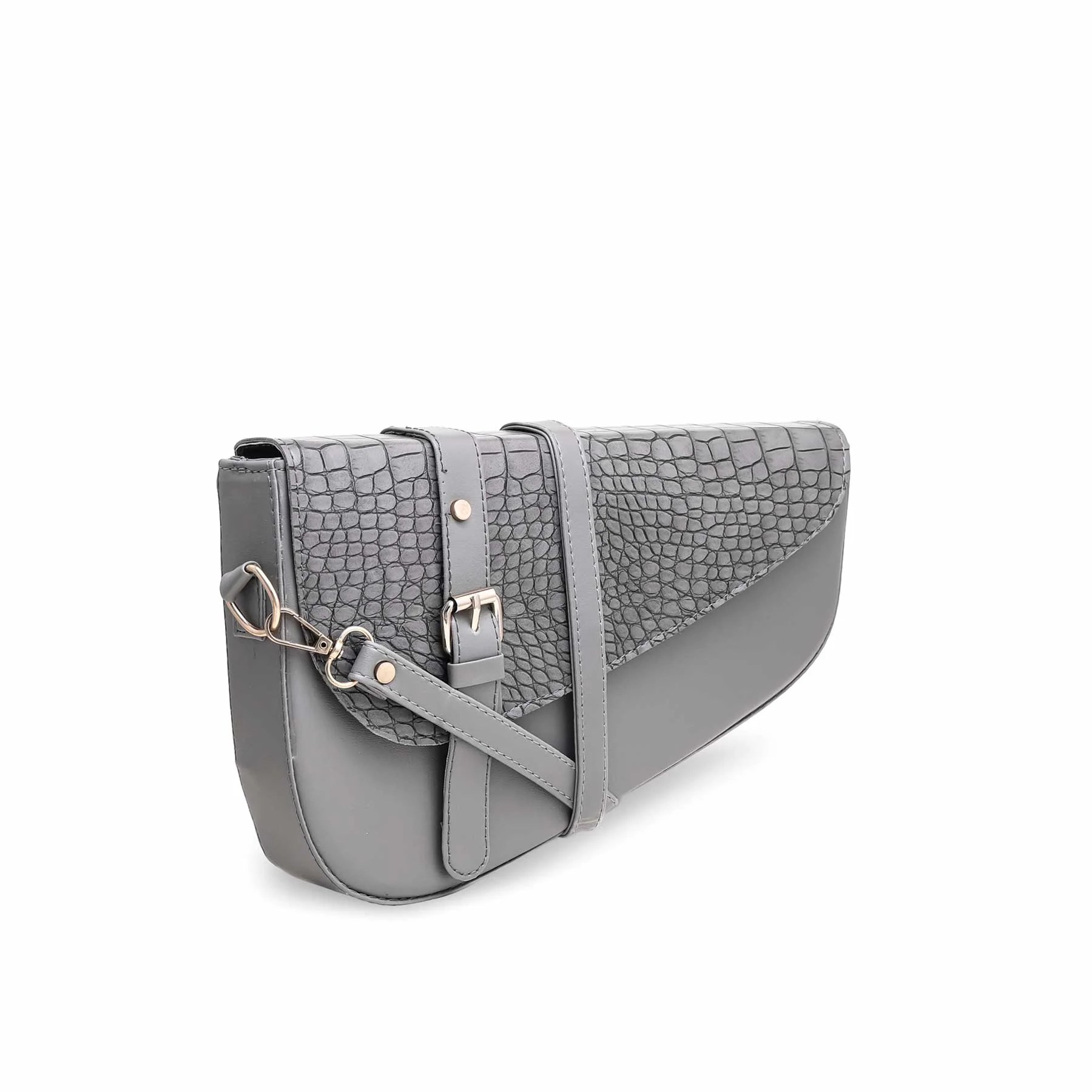 Grey Formal Shoulder Bag P56095 - Image 2