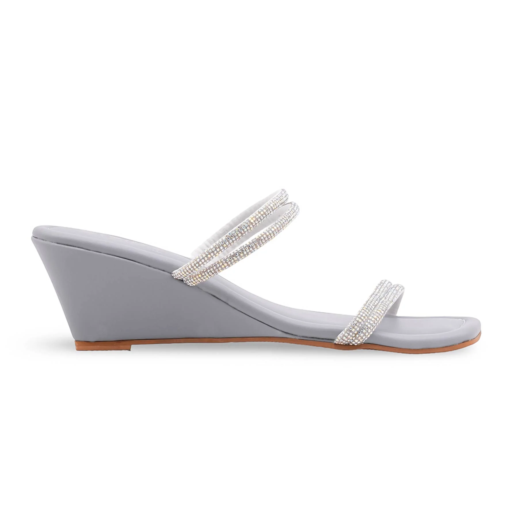 Grey Formal Slipper For Ladies FR8498 - Image 2