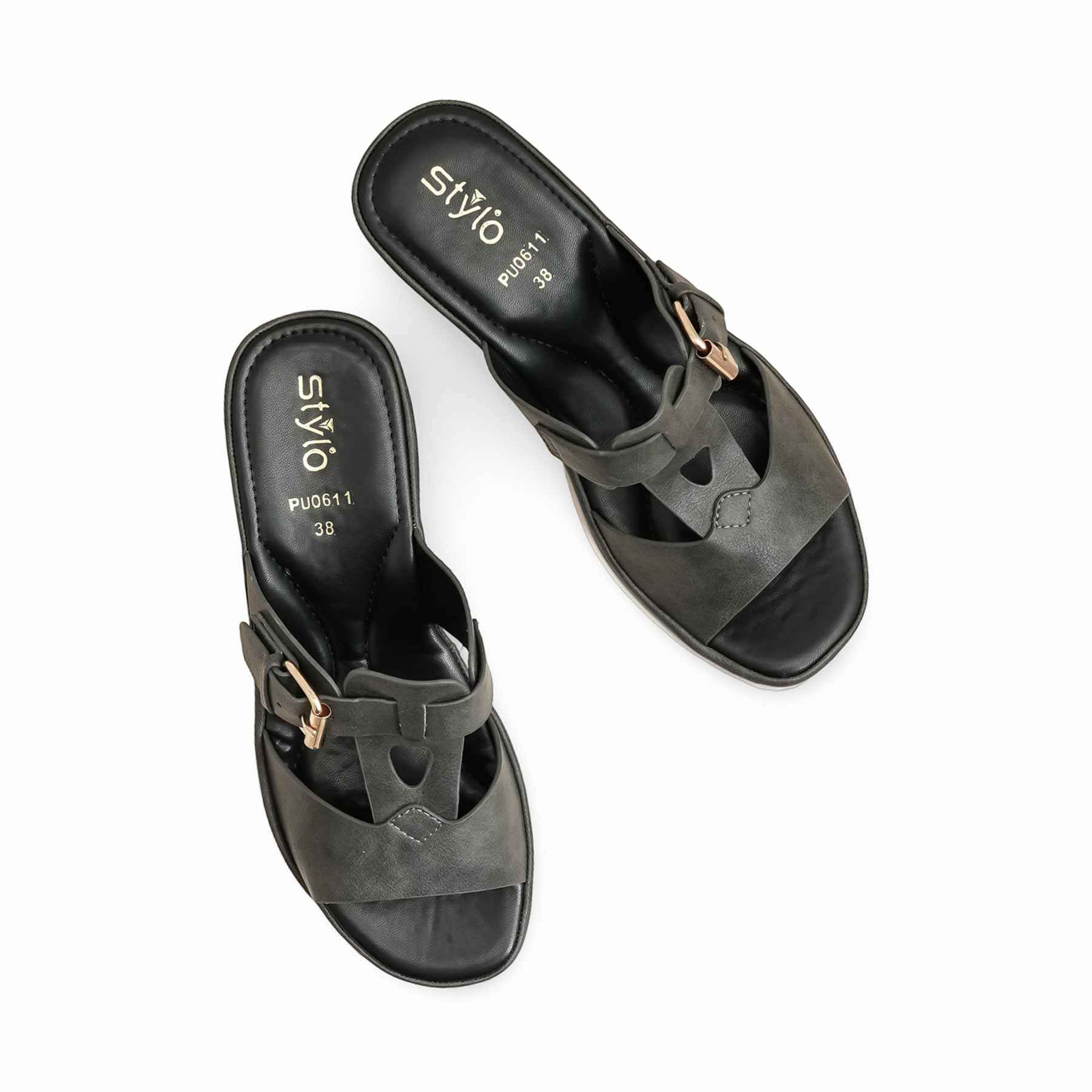 Grey Formal Slipper PU0611 - Image 5