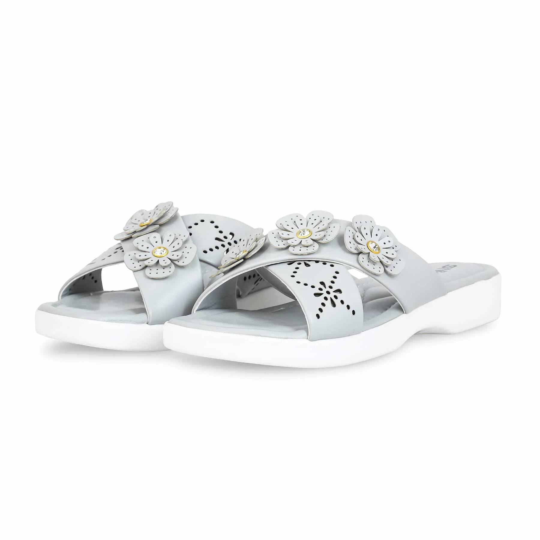 Grey Formal Women Slipper PU0476 - Image 3
