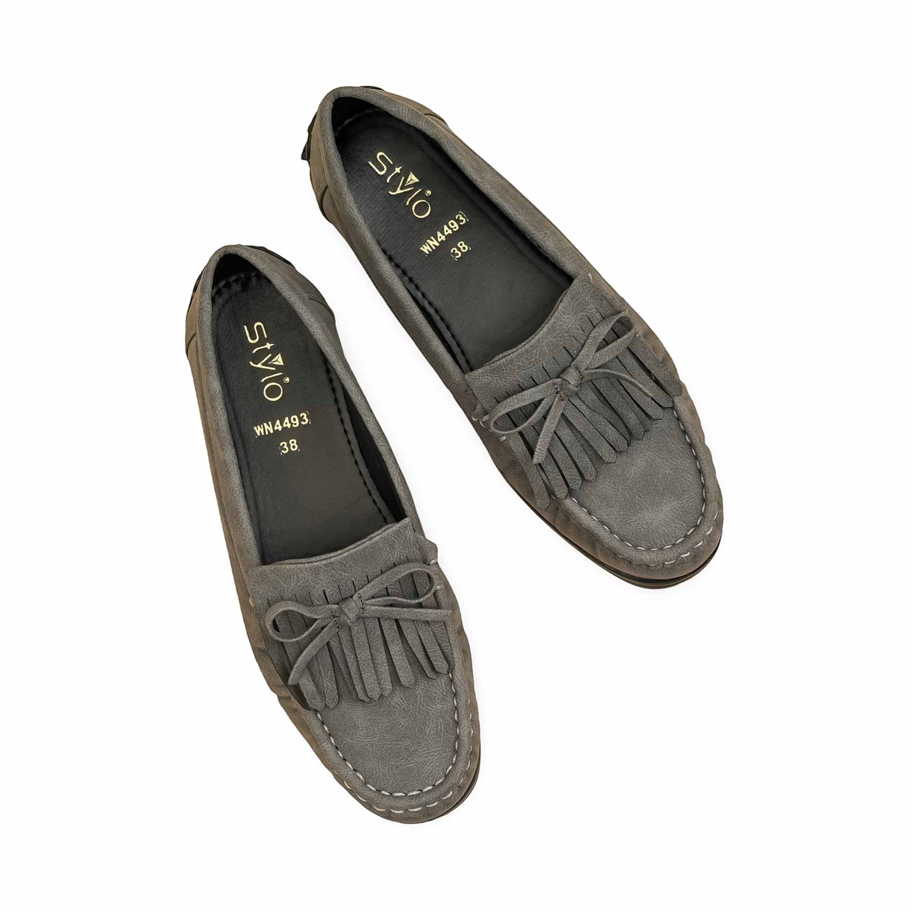Grey Moccasin For Ladies WN4493 - Image 5