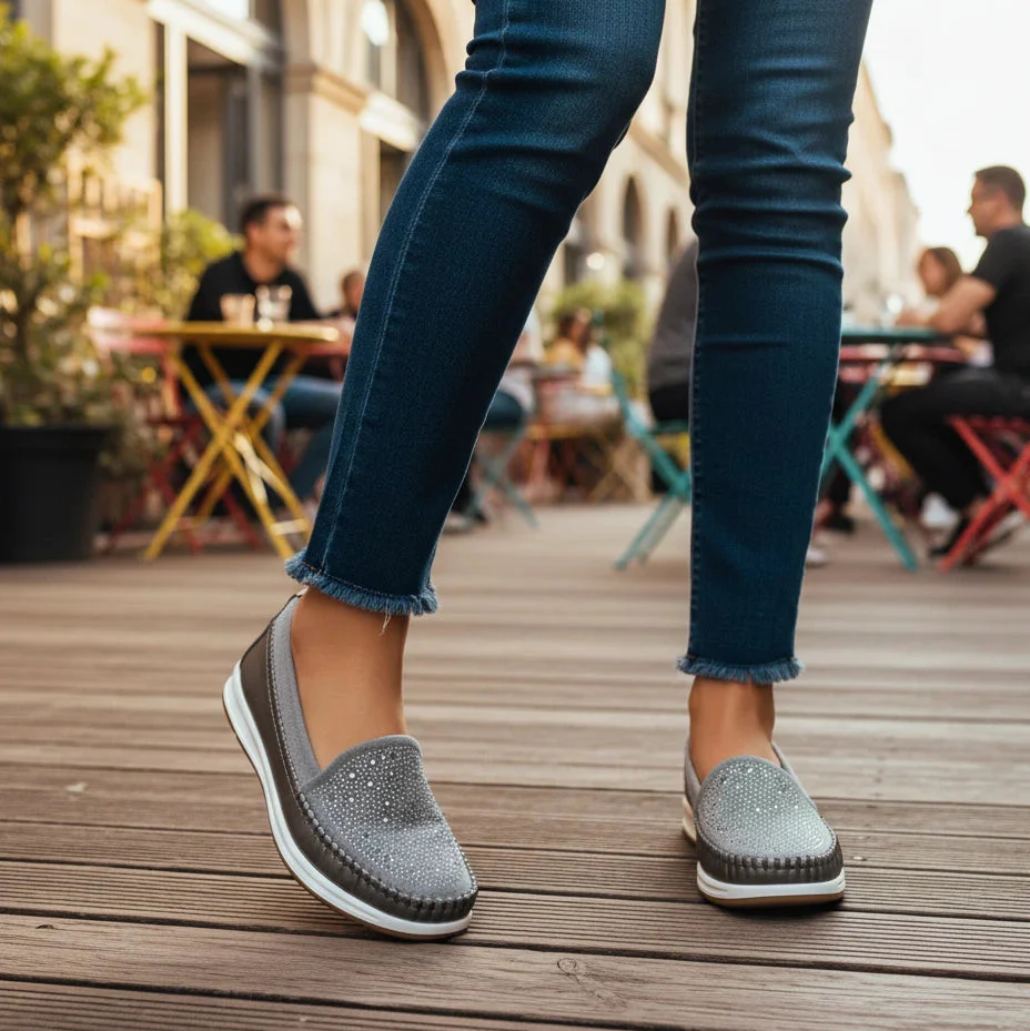 Grey Moccasin For Women WN4514 - Image 2