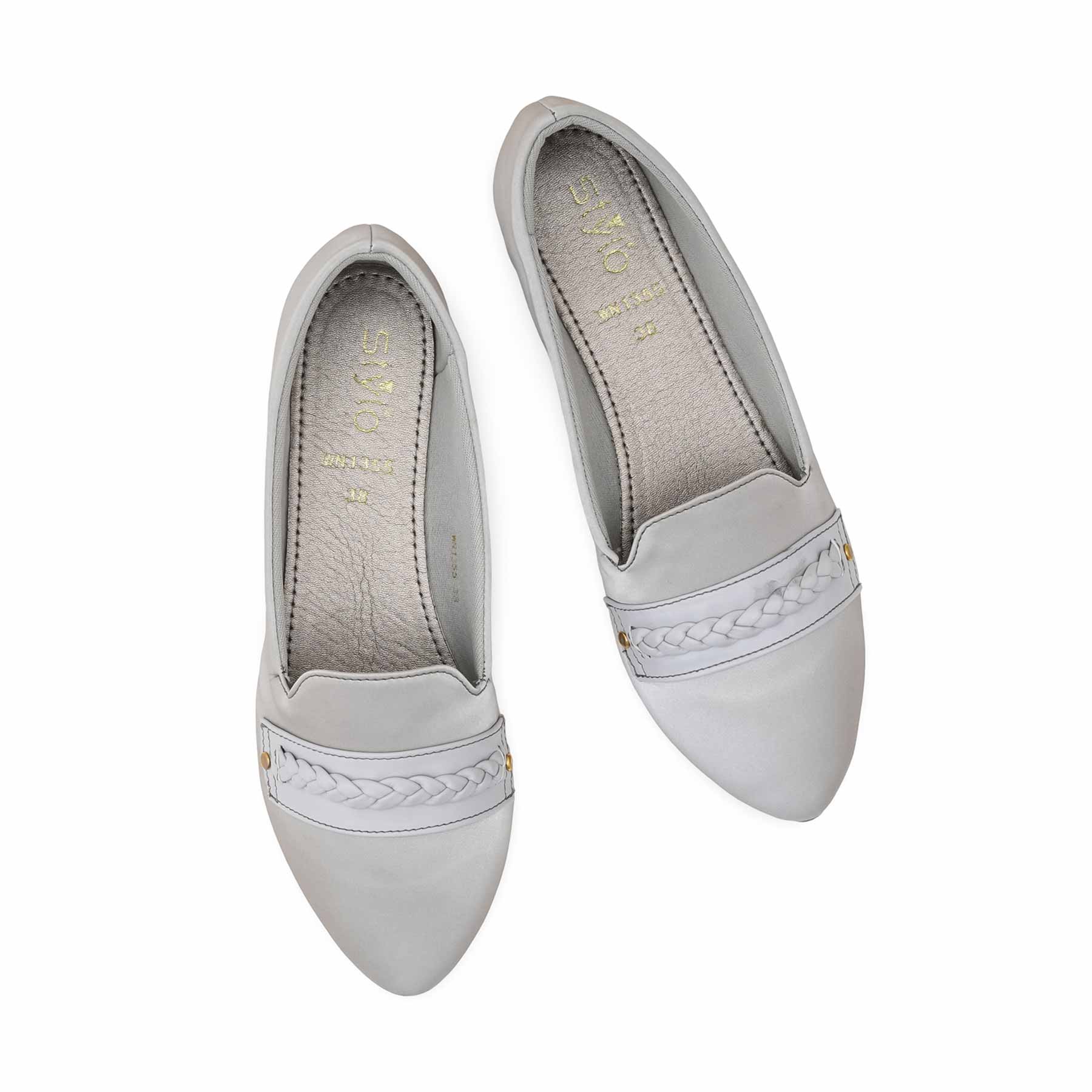 Grey Pumps For Women WN1355 - Image 5