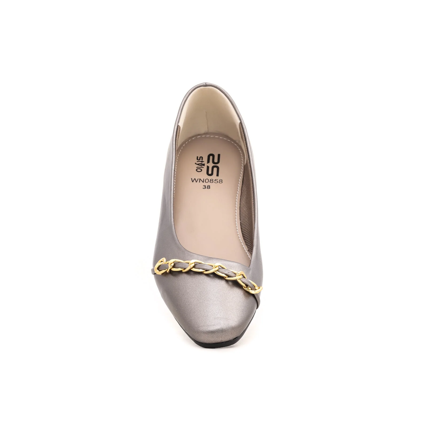 Women Grey Pumps WN0858 - Image 3