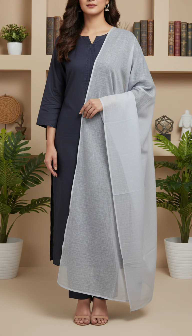 Grey Summer Stole PD6108 - Image 2