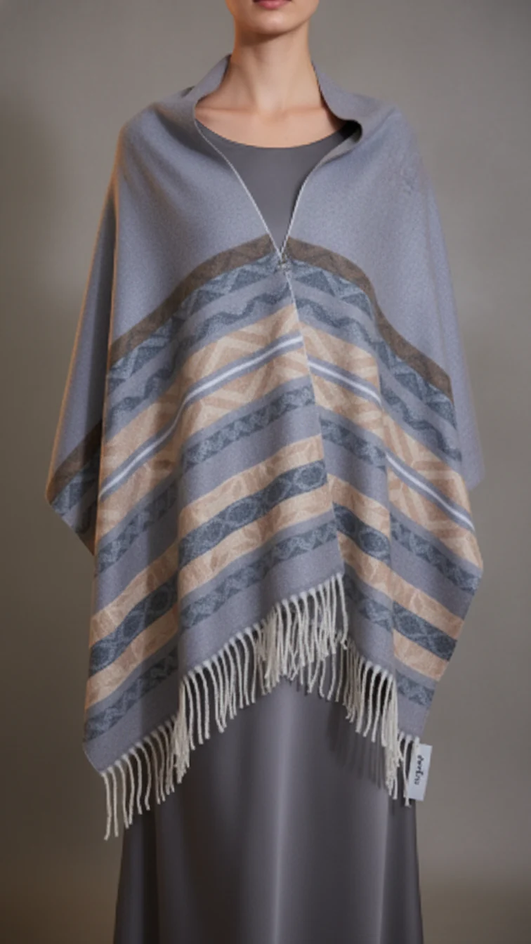 Grey Winter Capeshawl PW5642
