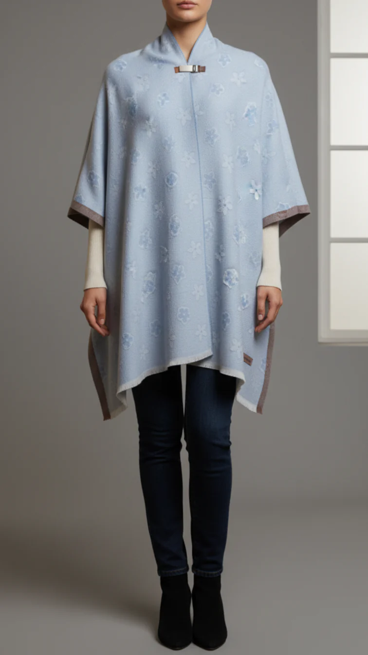 Grey Winter Capeshawl PW5692 - Image 4