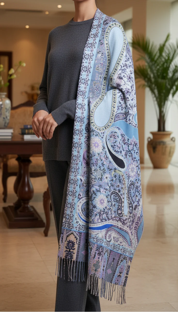 Grey Winter Stole PN5181 - Image 2