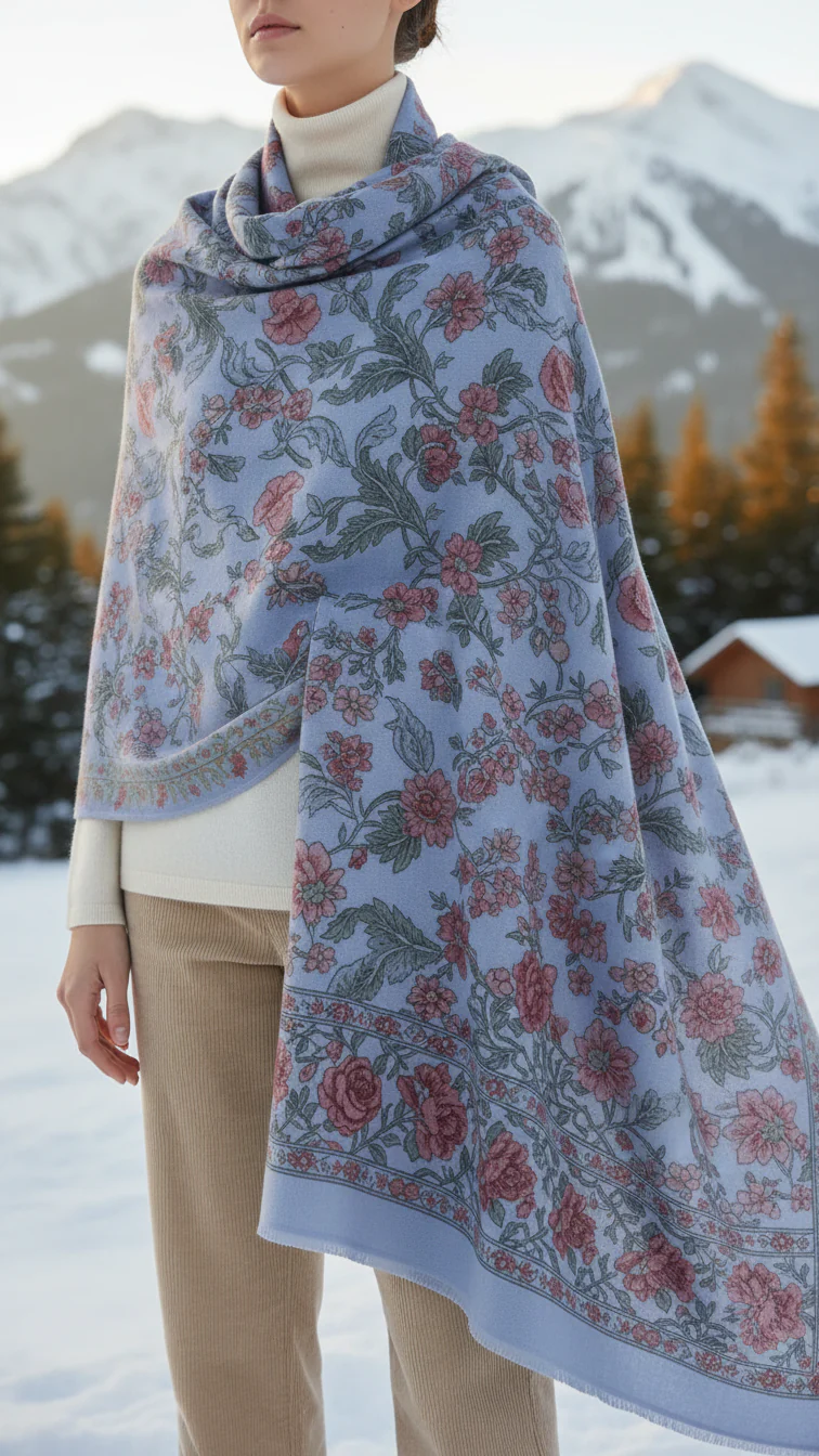 Grey Winter Shawl PW5732 - Image 2