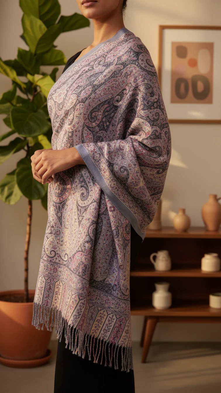 Grey Winter Stole PW5761
