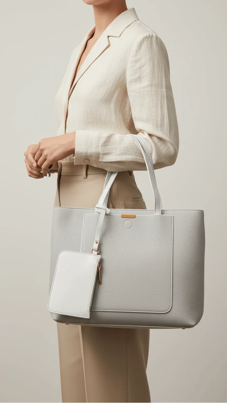 Grey Women Formal Shoulder Bag P36227