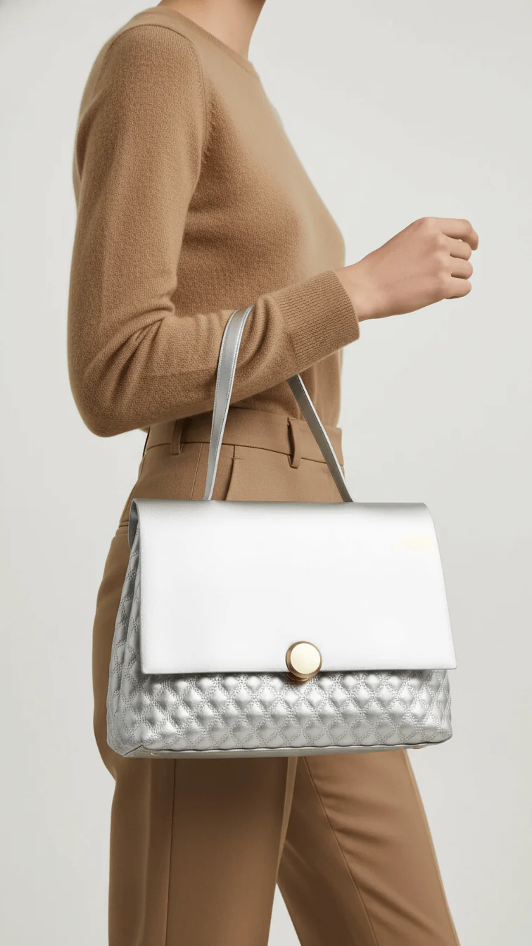 Grey Women Formal Shoulder Bag P36230