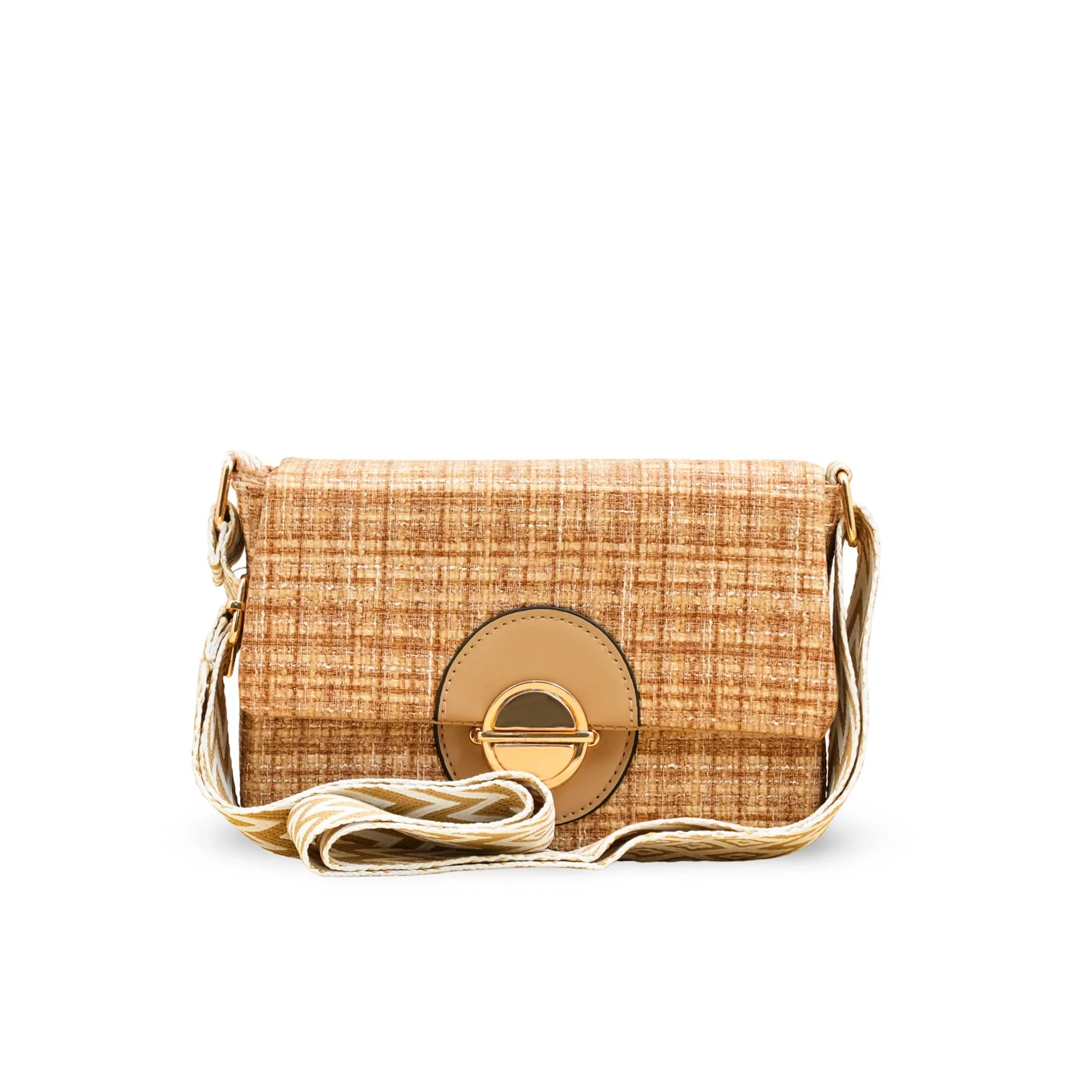 Khaki Casual Pouch For Women P97609 - Image 2