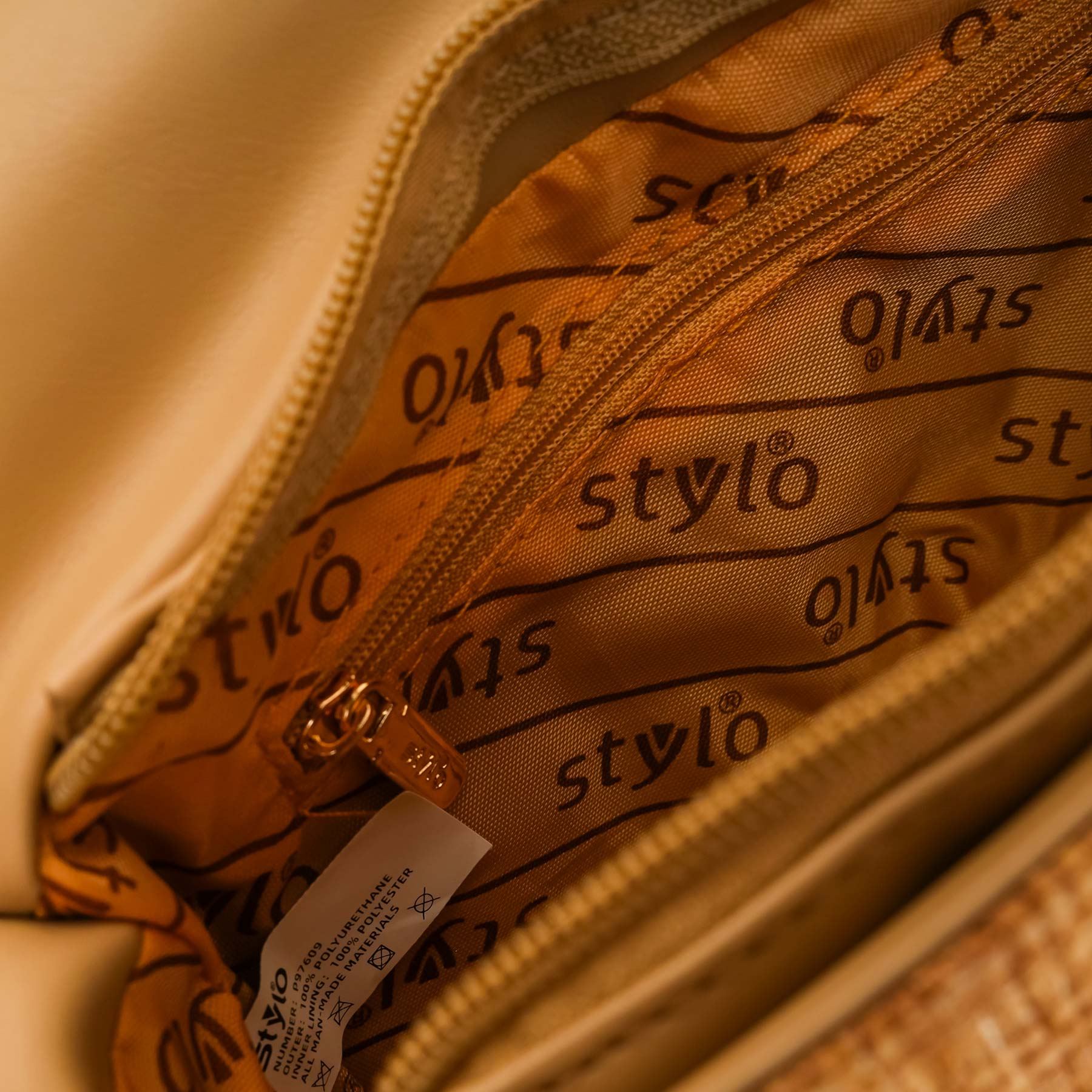 Khaki Casual Pouch For Women P97609 - Image 5