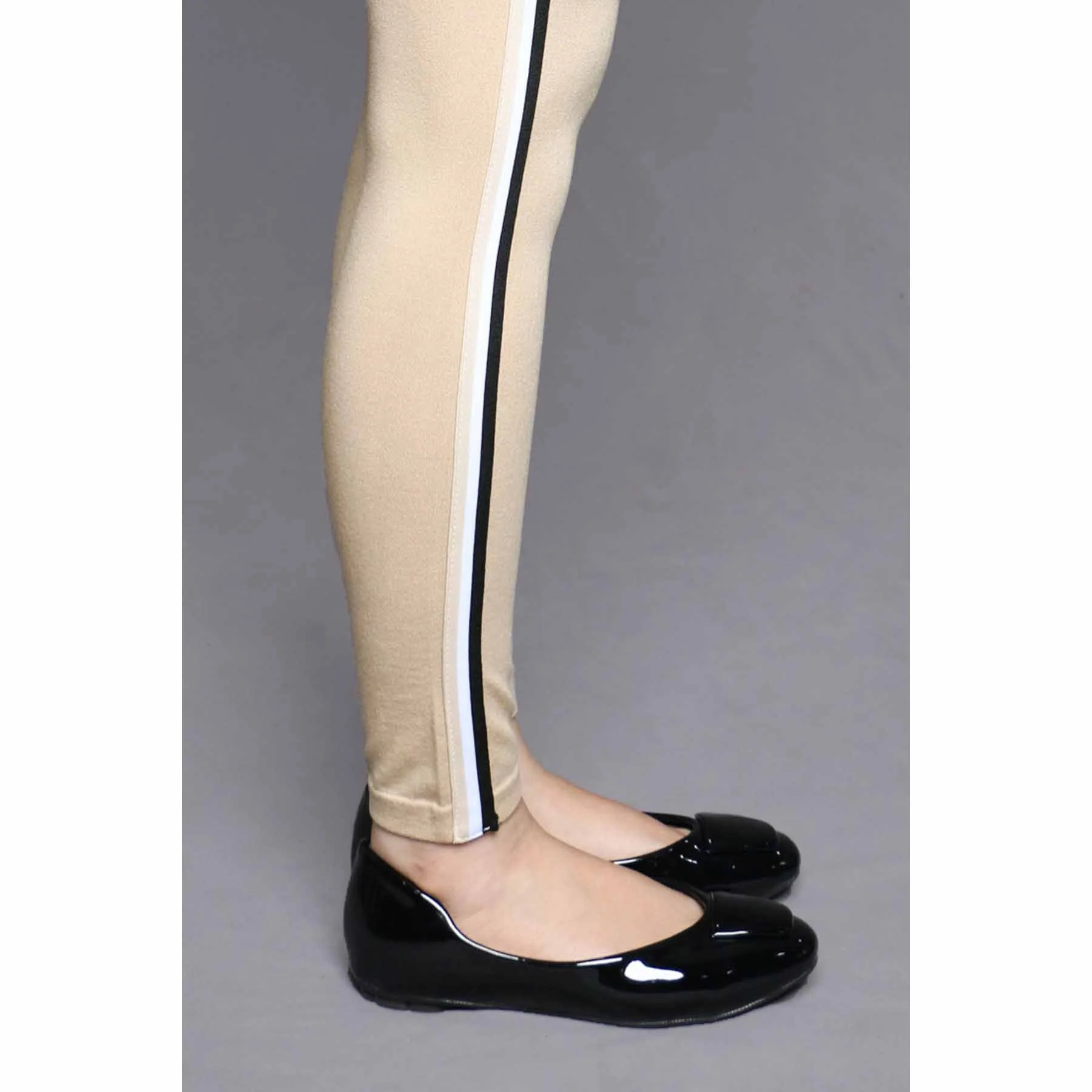 Khaki Color Lowers Plain Tights PN2061 - Image 3