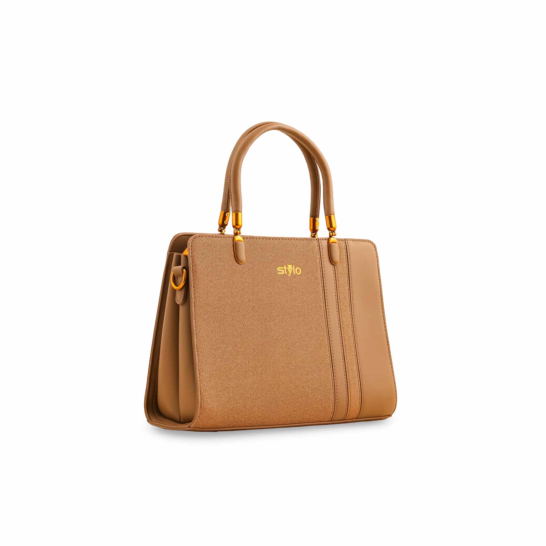 Khaki Formal Hand Bag For Ladies P36371 - Image 2