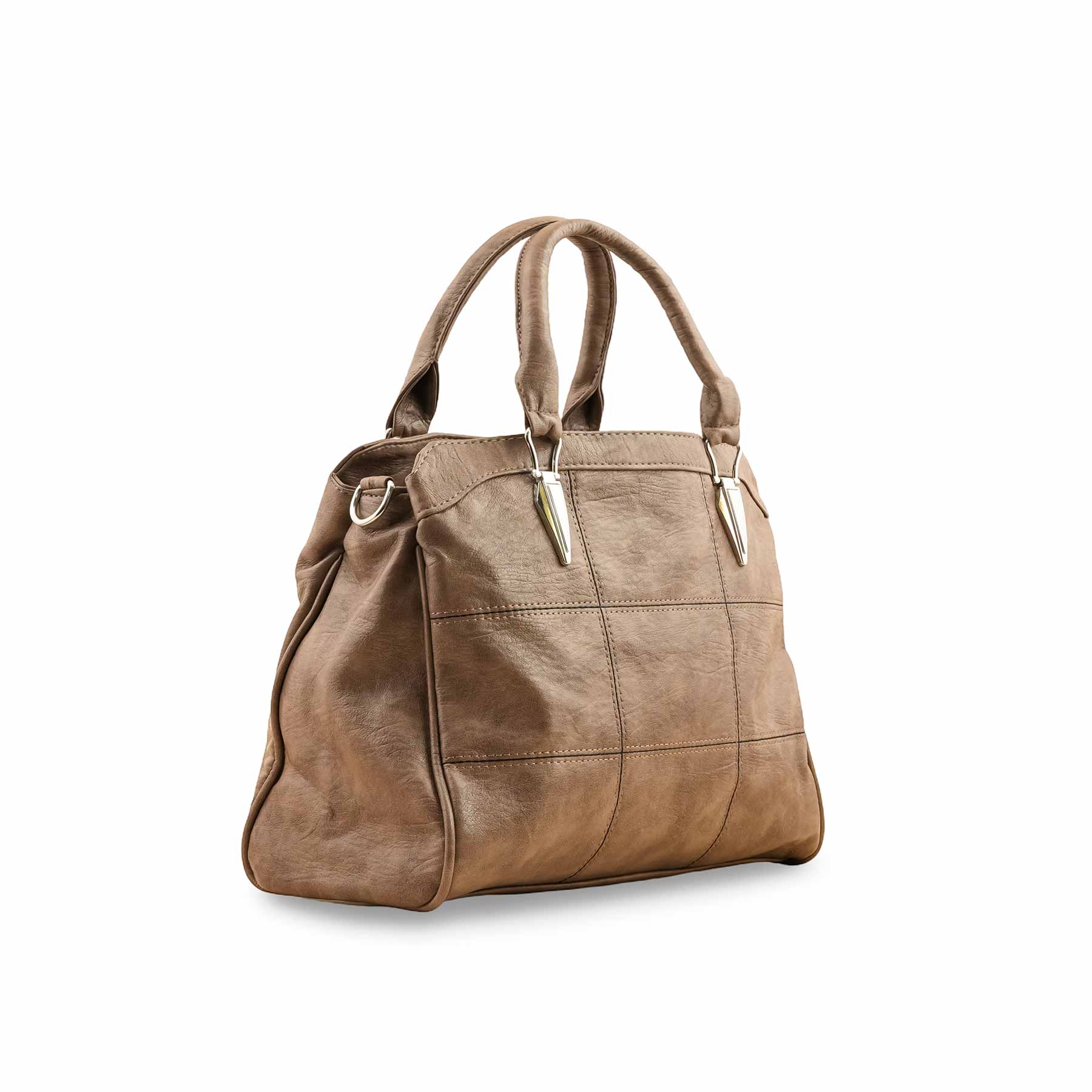 Khaki Formal Hand Bag For Women P36350 - Image 2