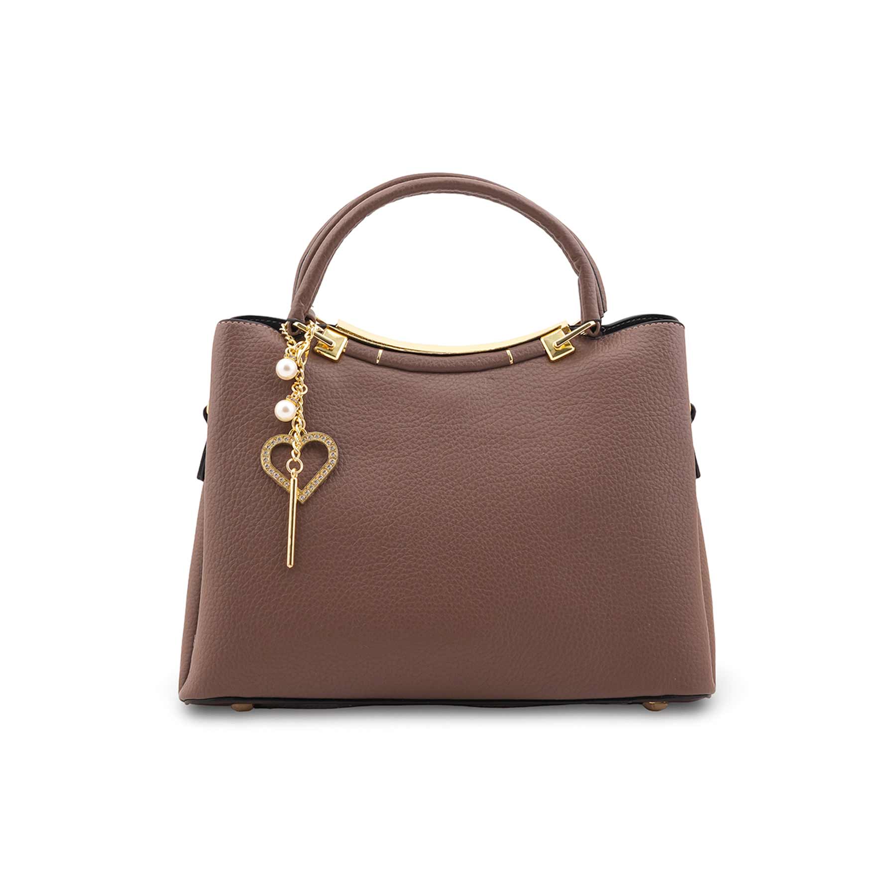 Khaki Formal Hand Bag For Women P36441 - Image 2