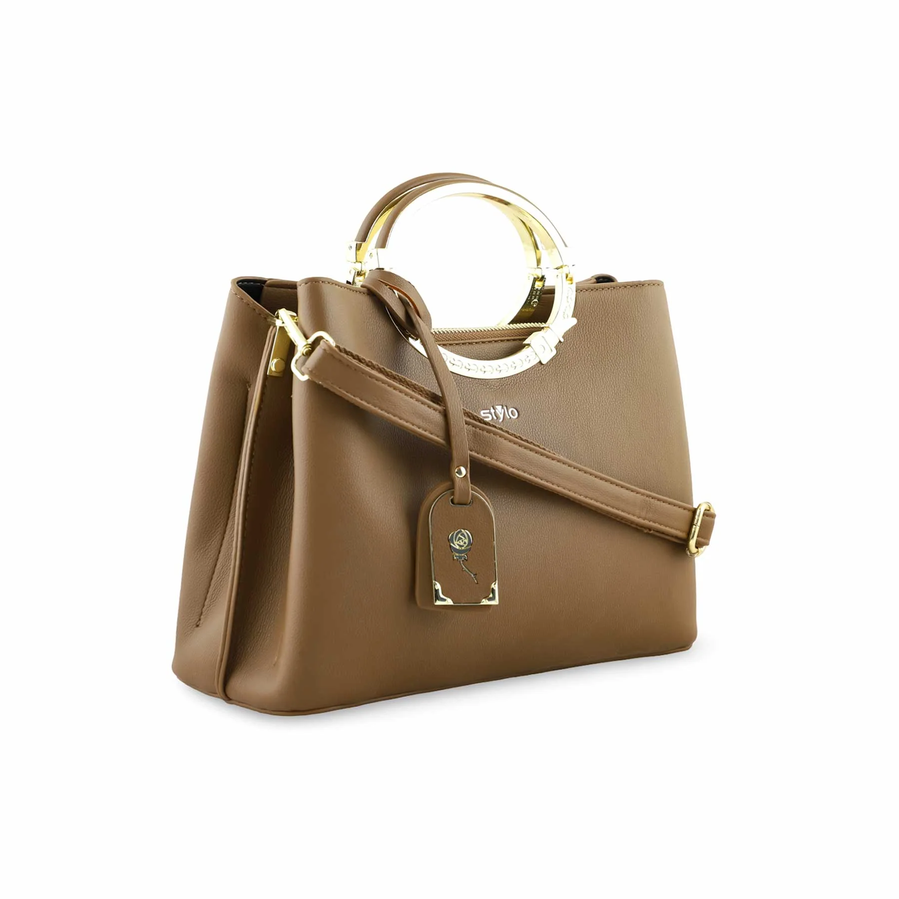 Khaki Formal Hand Bag P36255 - Image 3