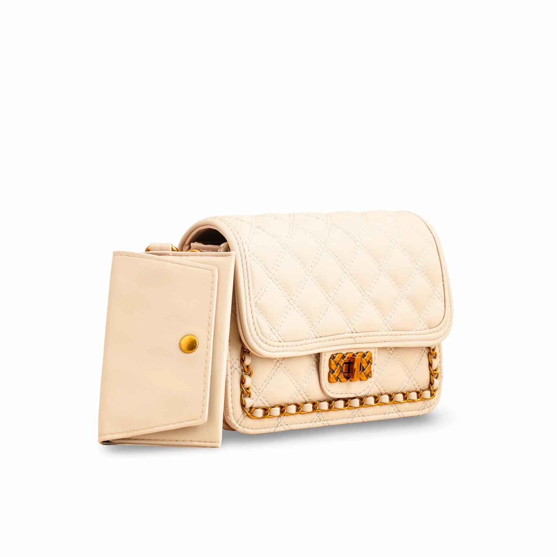 Khaki Formal Shoulder Bag For Ladies P36137 - Image 3