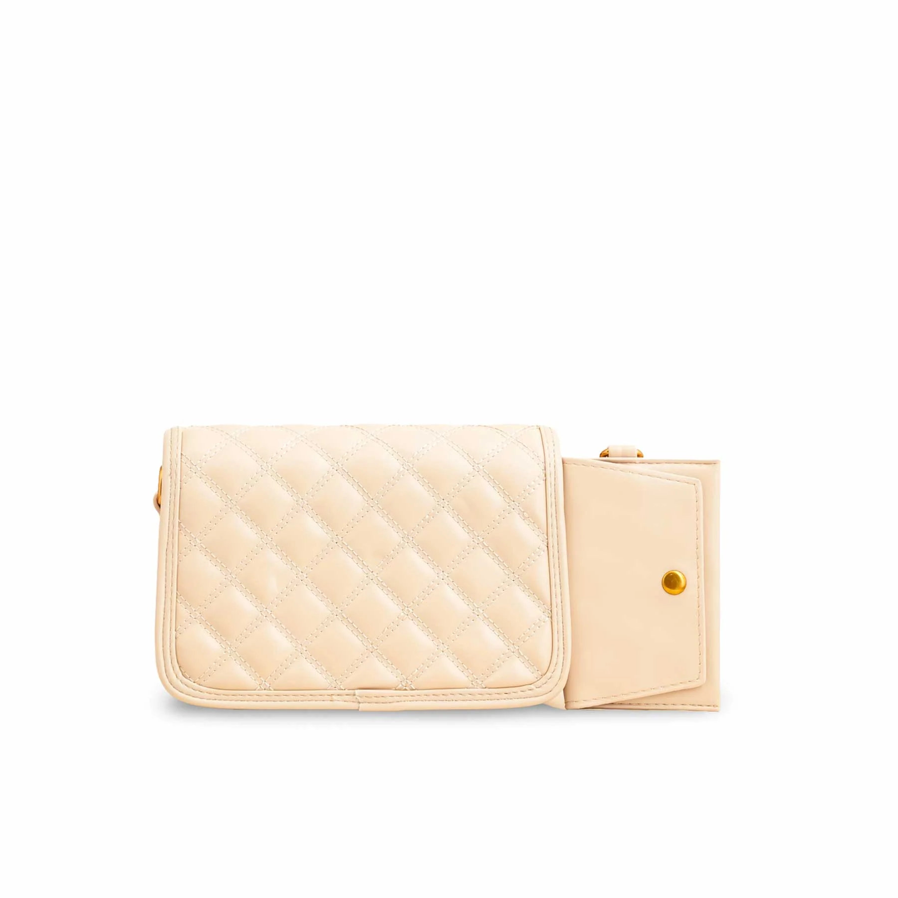 Khaki Formal Shoulder Bag For Ladies P36137 - Image 4