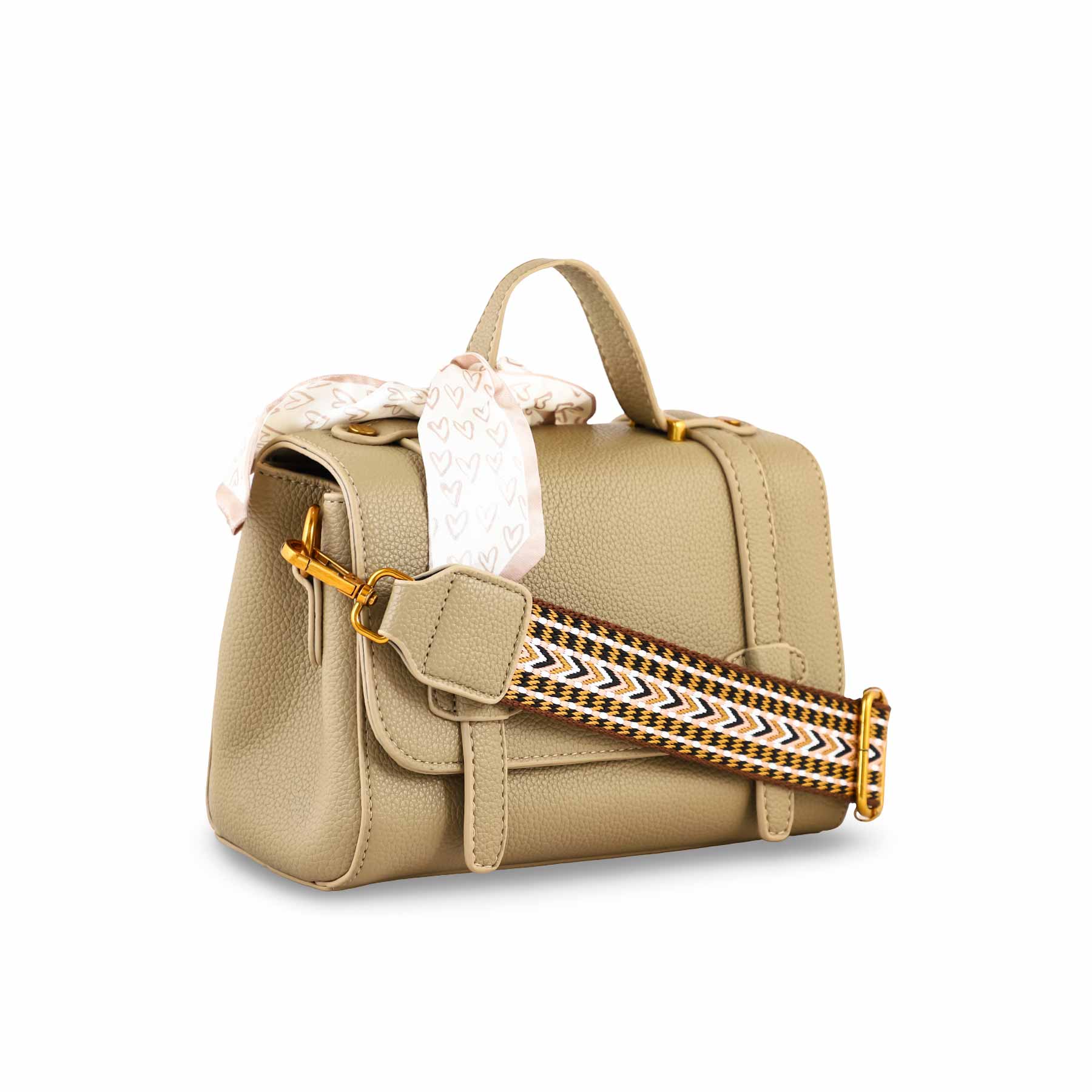 Khaki Formal Shoulder Bag For Ladies P36297 - Image 2