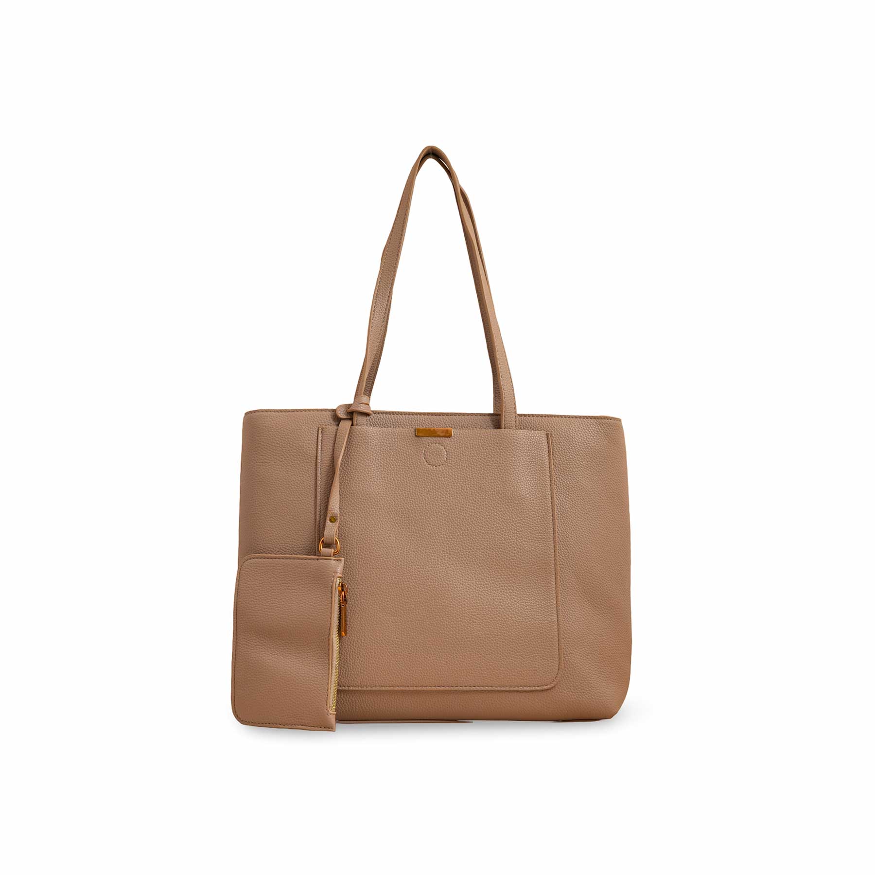 Khaki Women Formal Shoulder Bag P36222 - Image 2