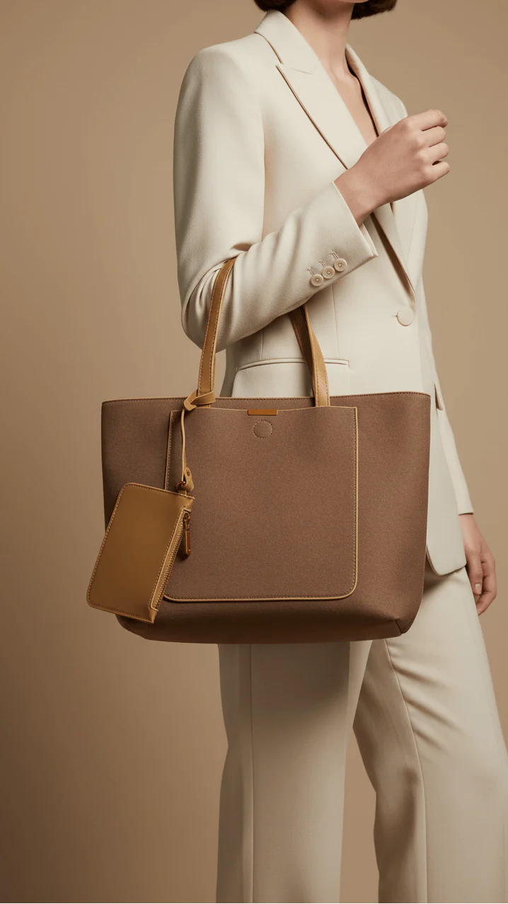 Khaki Women Formal Shoulder Bag P36227