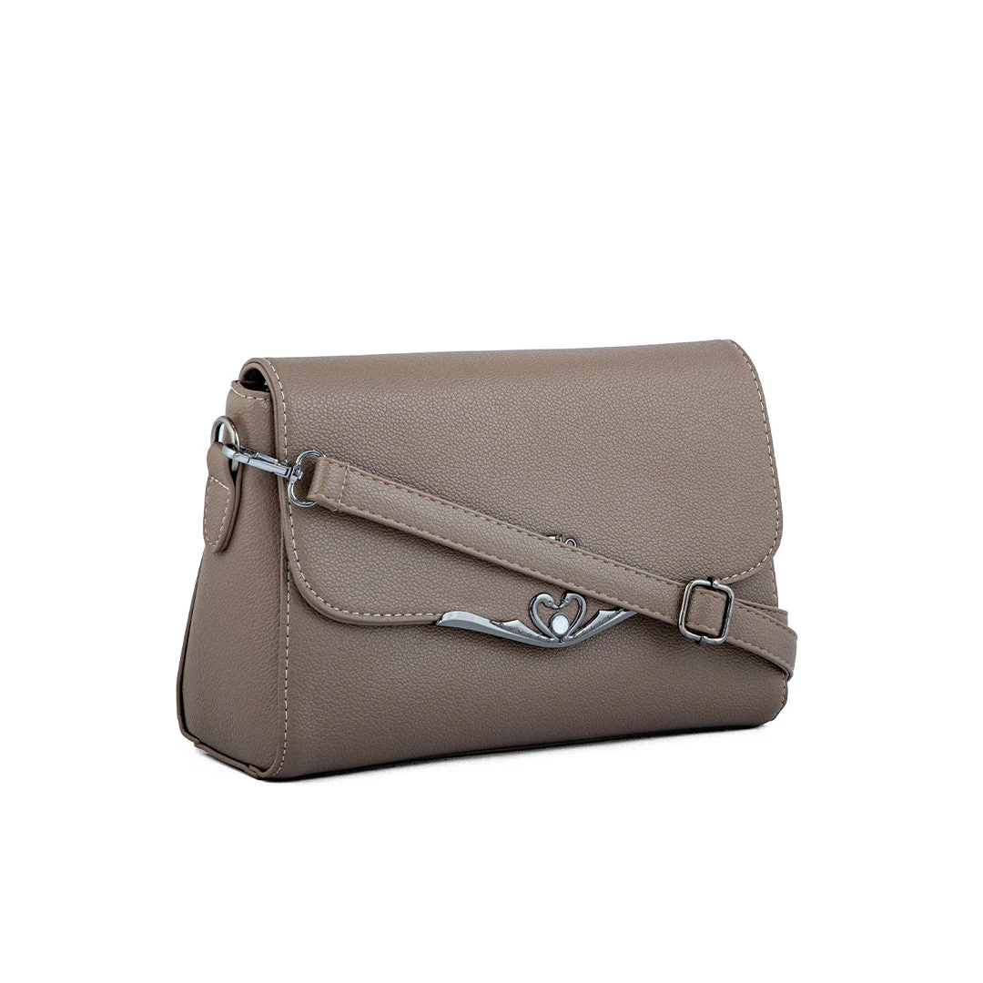 Khaki Women Formal Shoulder Bag P36240 - Image 3