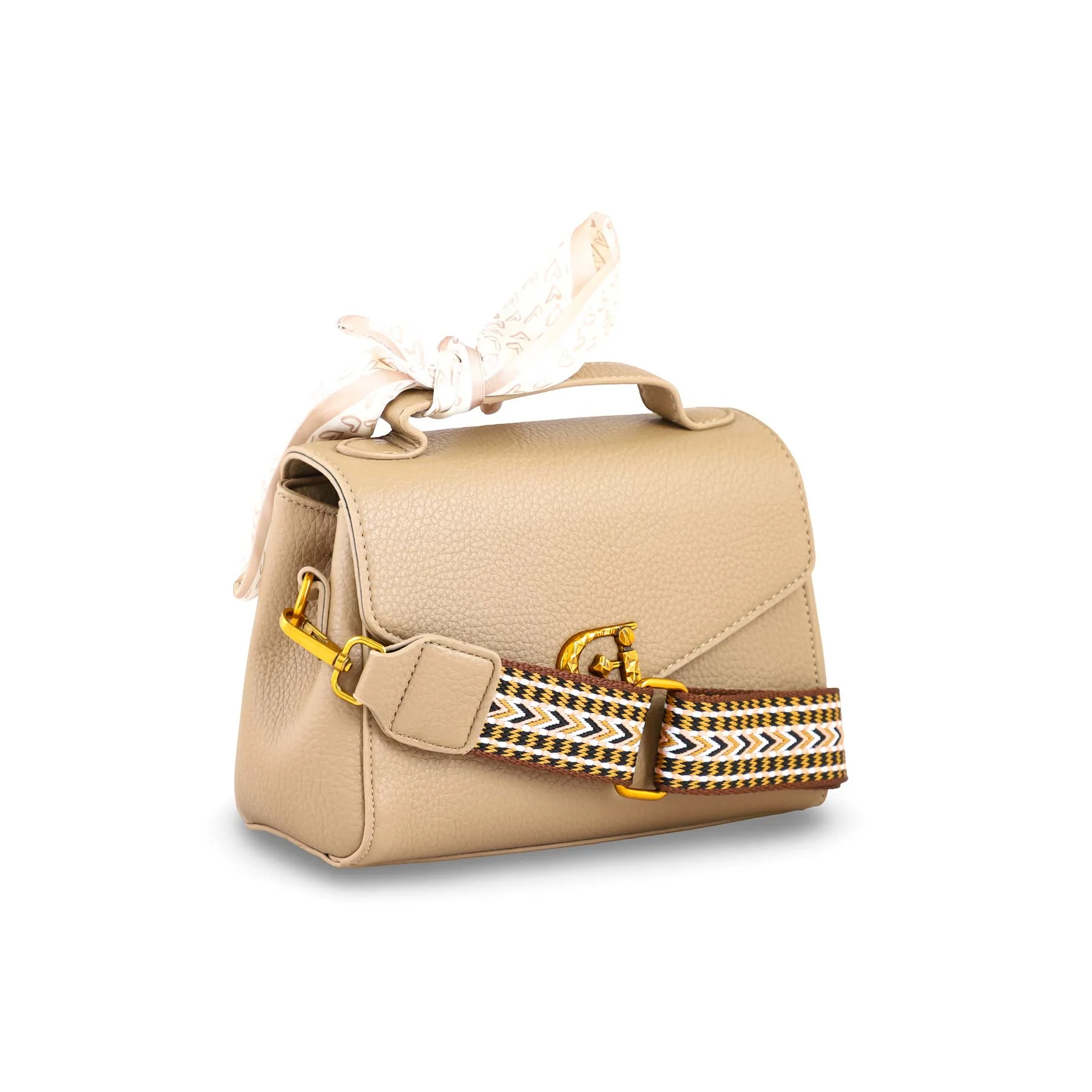 Khaki Women Formal Shoulder Bag P36298 - Image 2