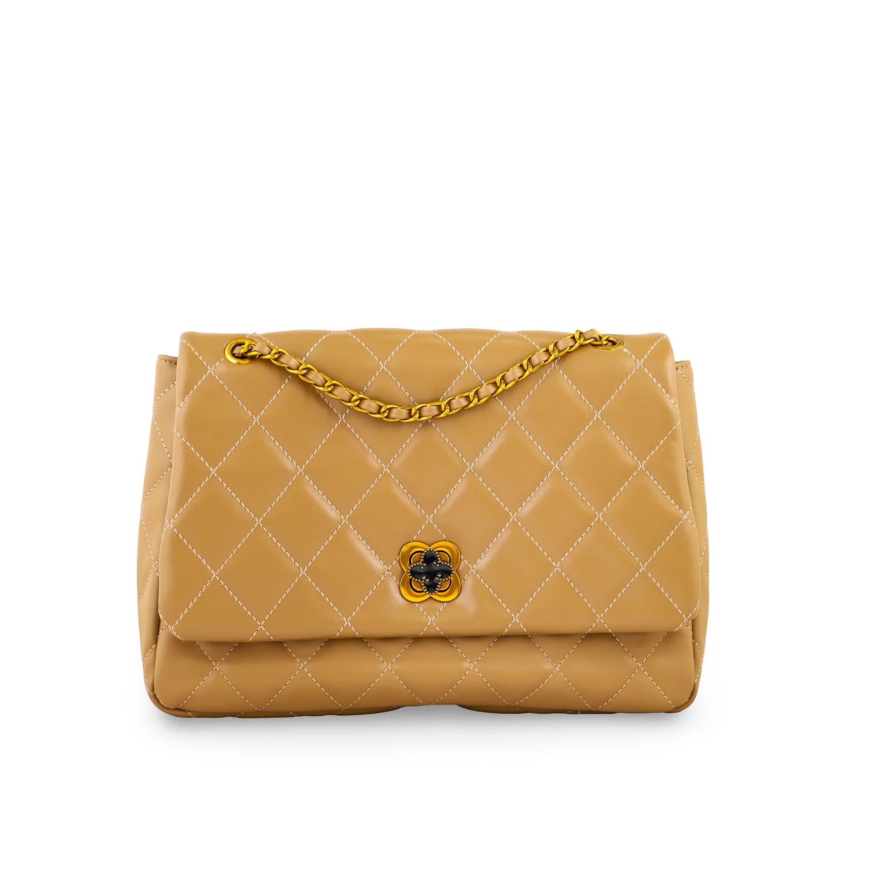 Khaki Women Formal Shoulder Bag P36304 - Image 2