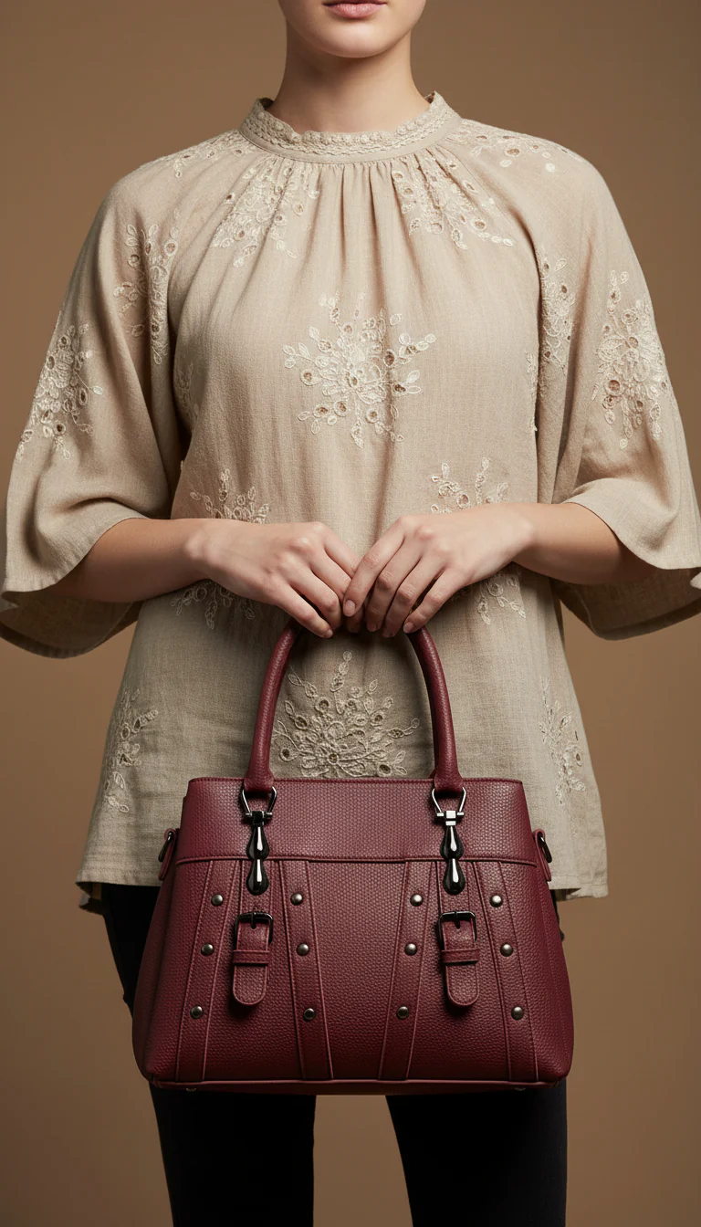 Lilac Casual Hand Bag For Women P56259