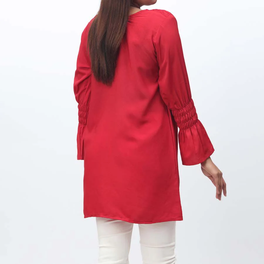1PC- Solid Georget Chiffon Shirt PW9023 - Image 3