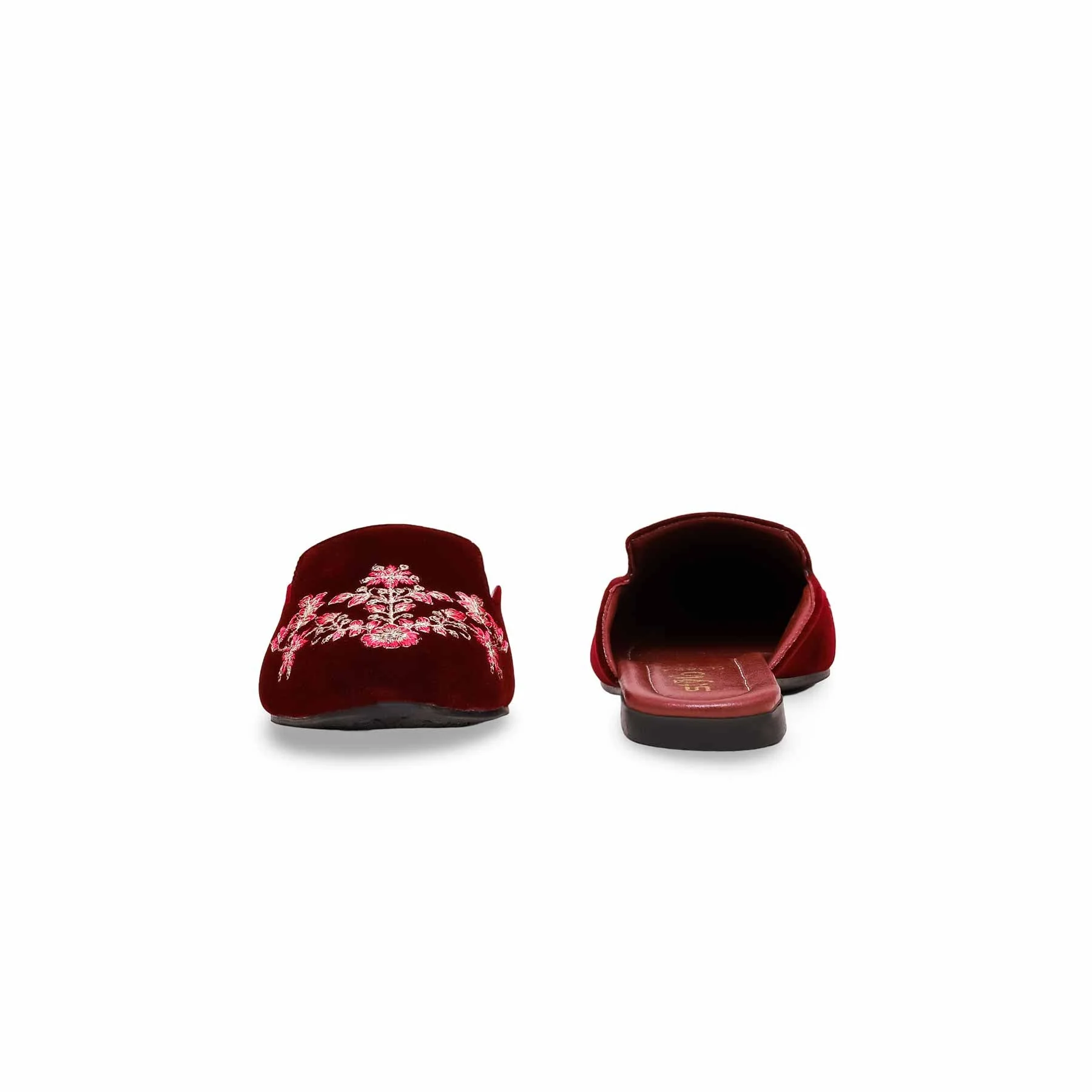 Maroon Back Open Mule CL1854 - Image 3