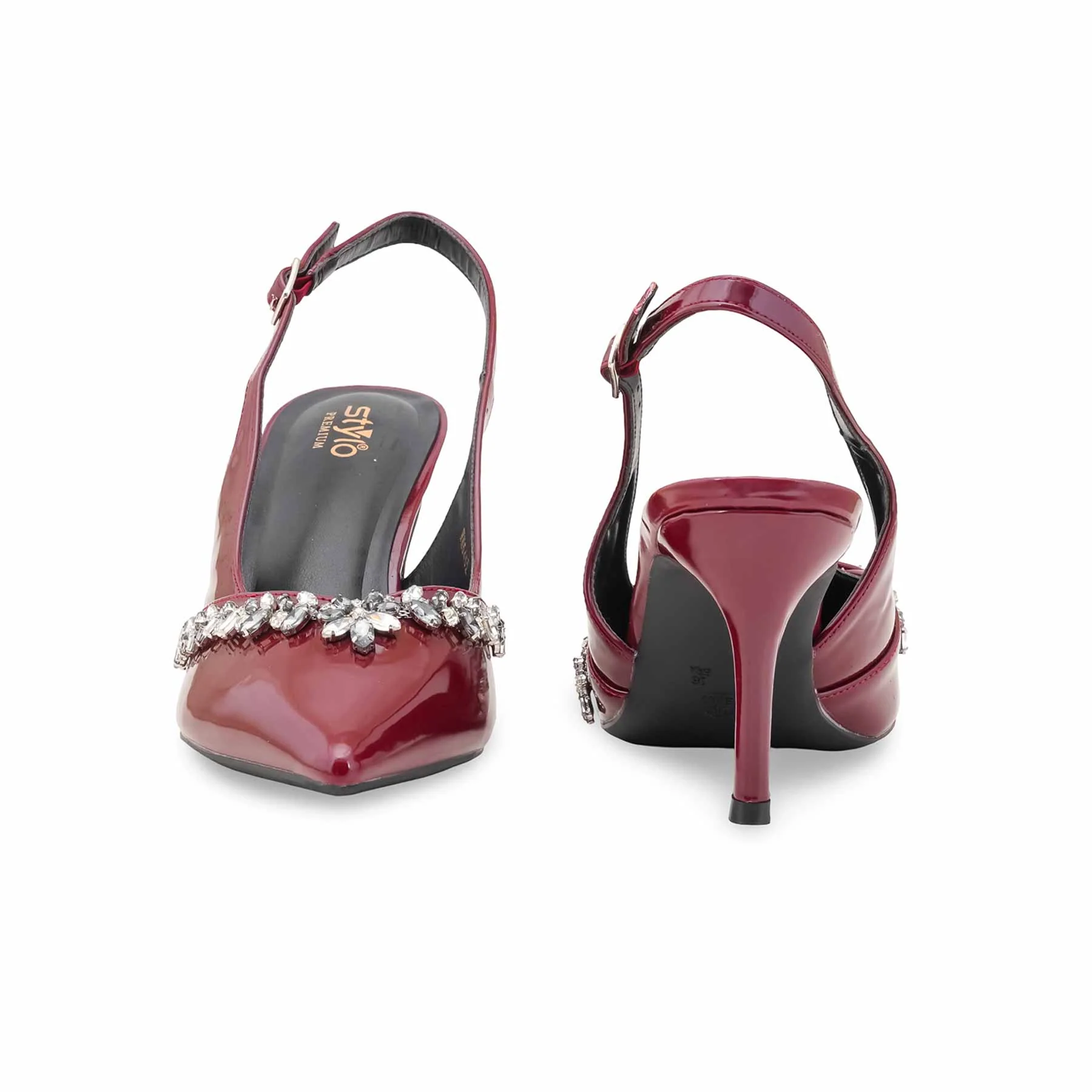 Maroon Back Open For Ladies WN5452 - Image 4