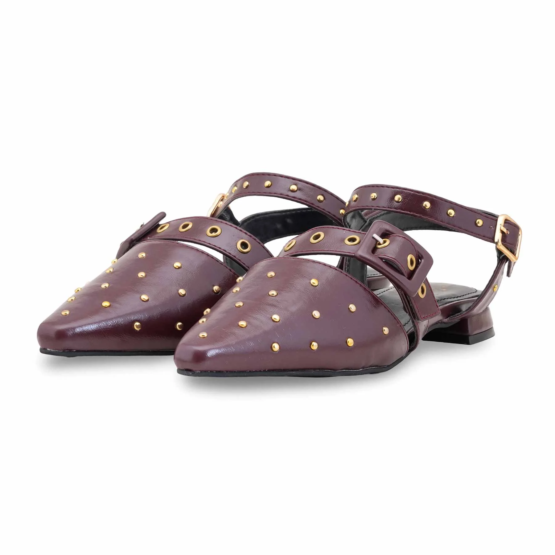 Maroon Back Open For Women WN5489 - Image 3