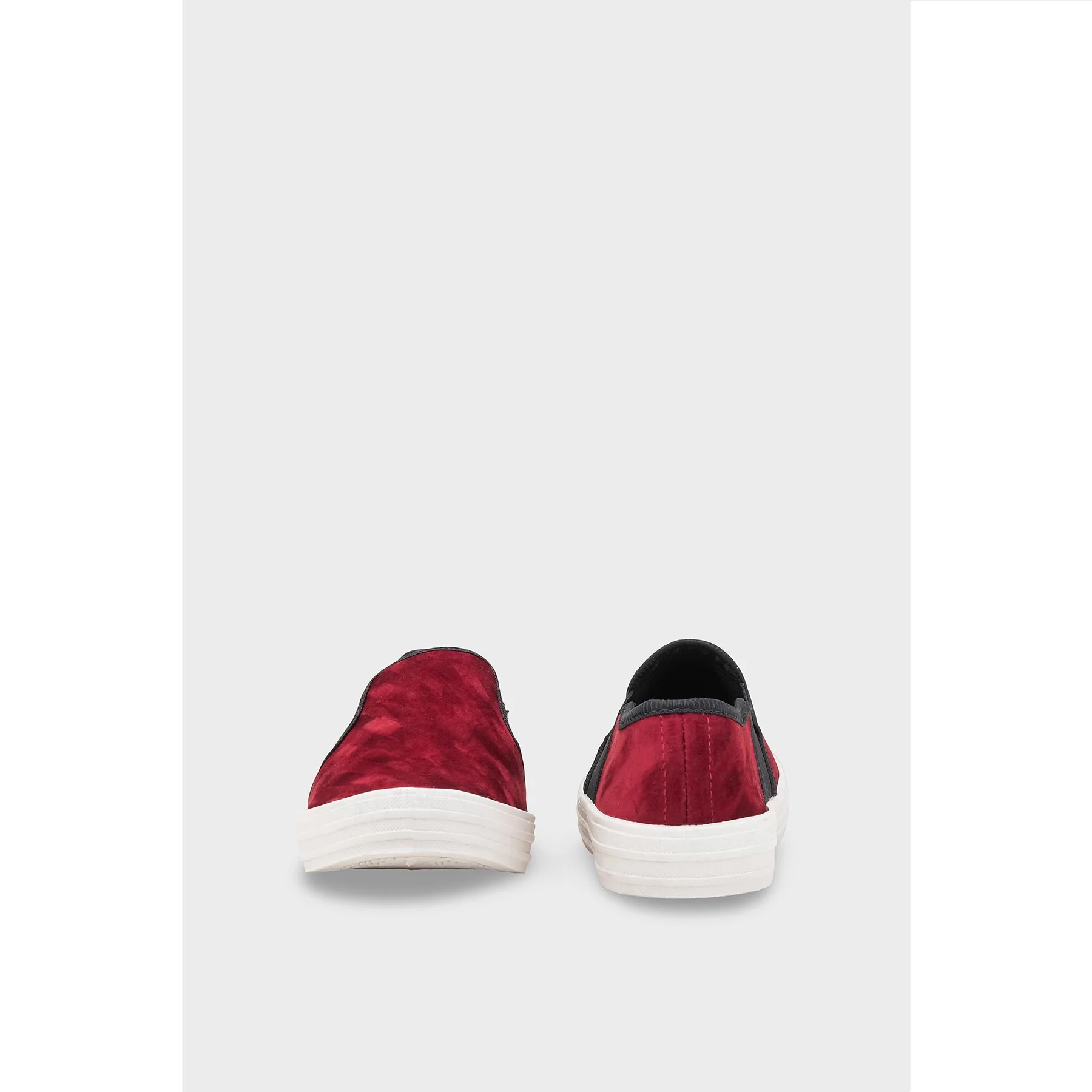 Maroon Canvas Slip Ons WN6198 - Image 12