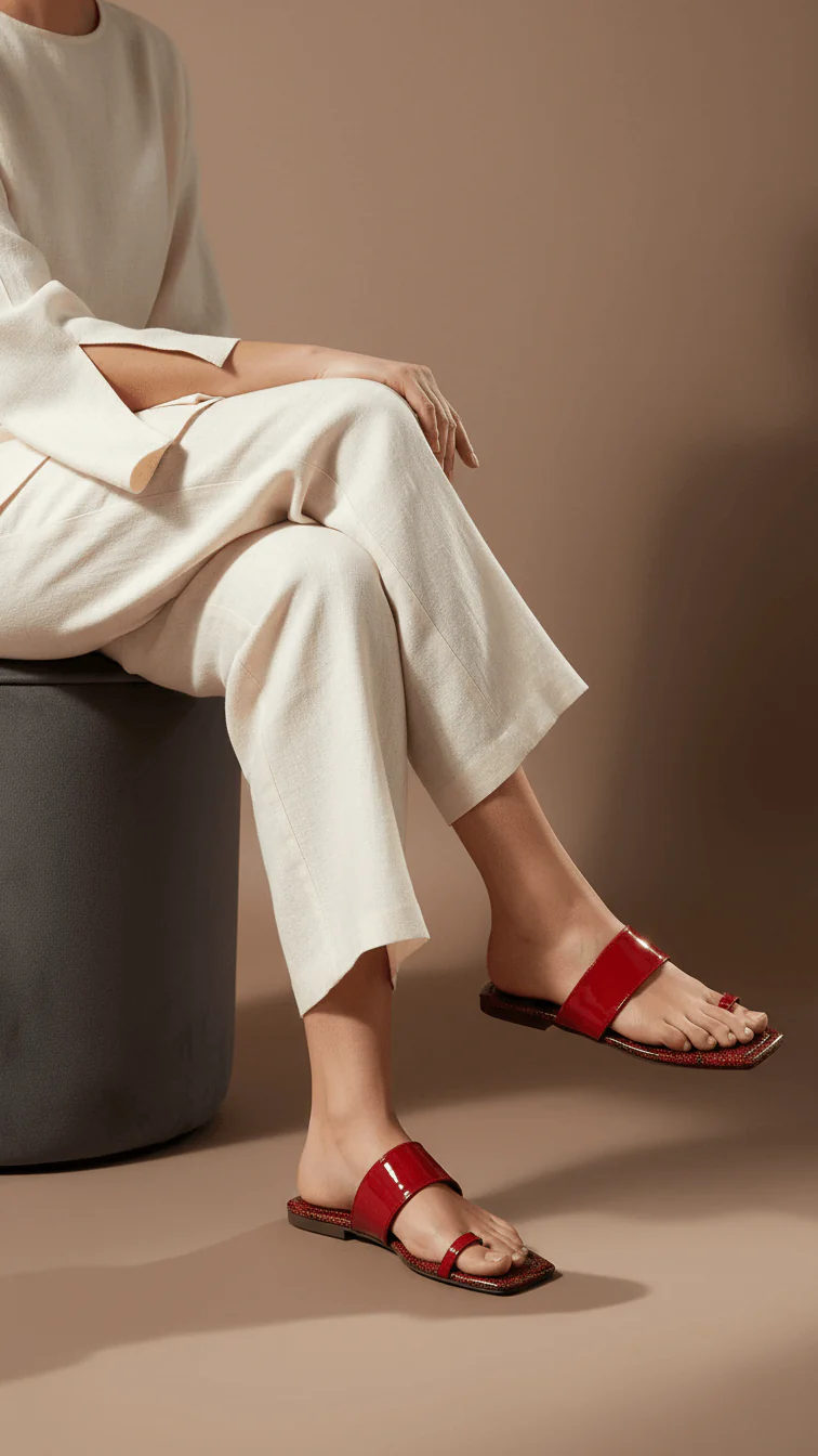 Maroon Casual Chappal CL2048