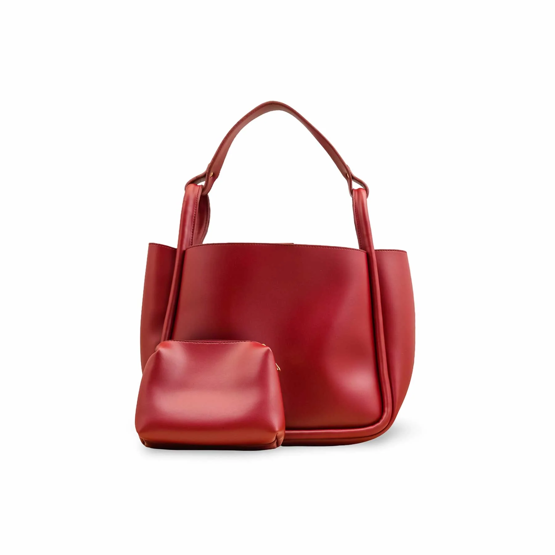 Maroon Casual Hand Bag For Women P55825 - Image 2