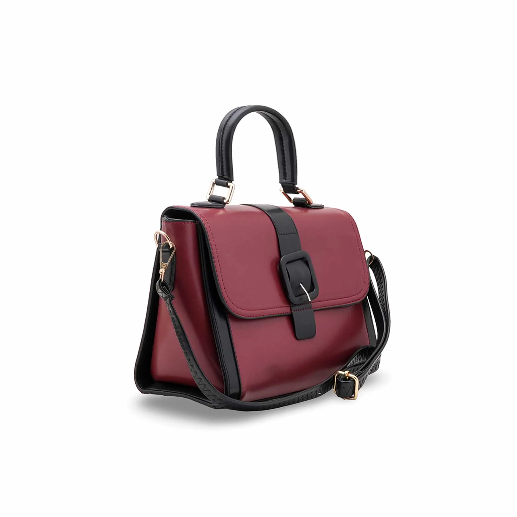 Maroon Casual Hand Bag For Women P55832 - Image 3