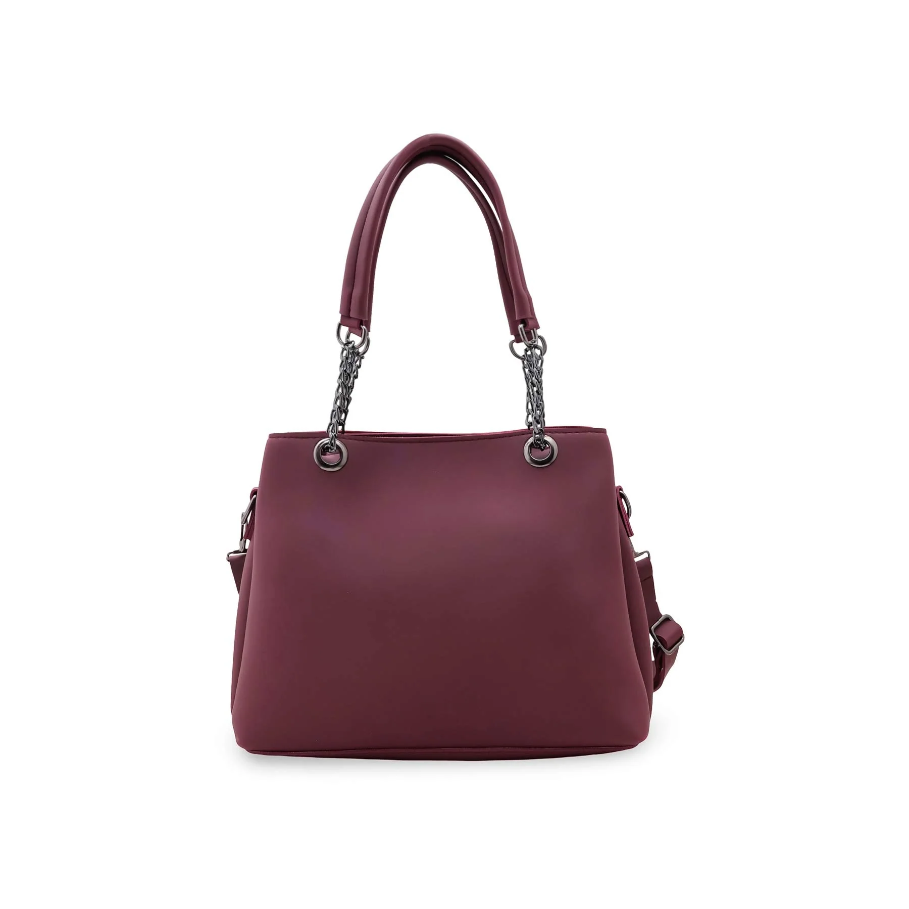 Maroon Casual Hand Bag For Women P56263 - Image 4