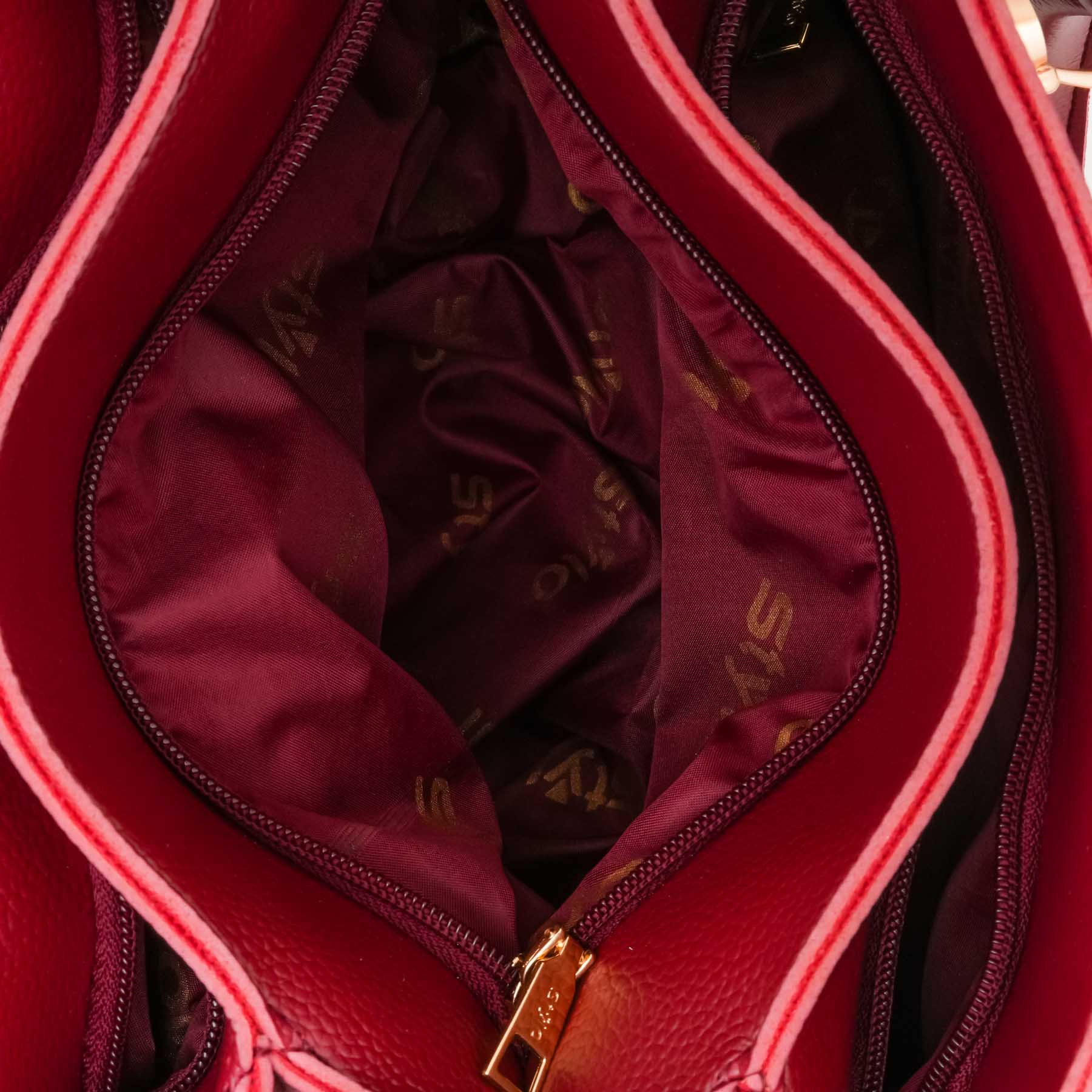 Maroon Casual Hand Bag For Women P56264 - Image 6