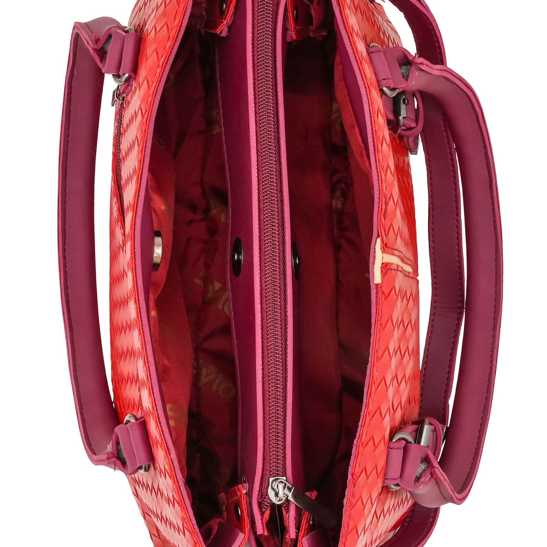 Maroon Casual Hand Bag For Women P56324 - Image 5