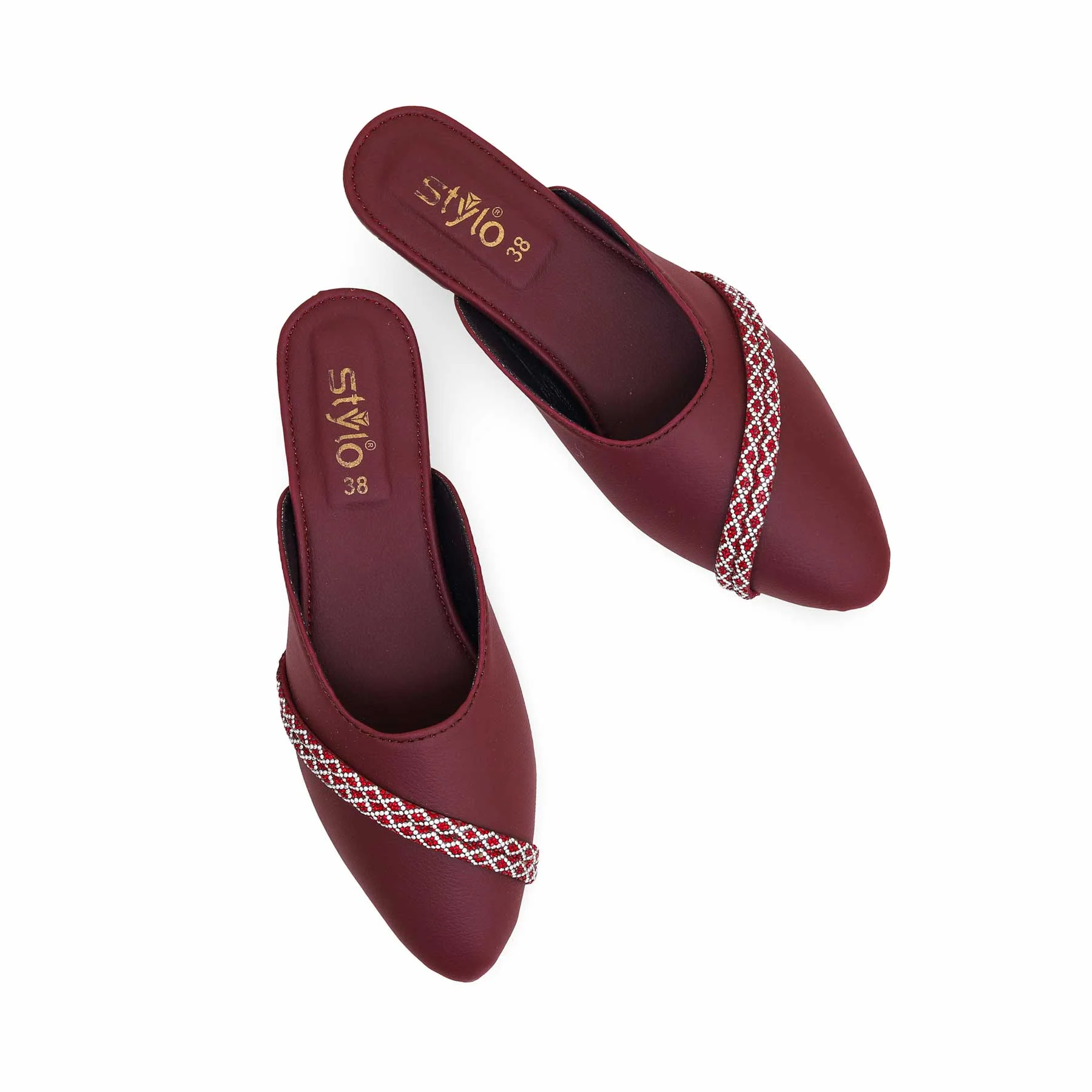 Maroon Casual Mule CL1842 - Image 5