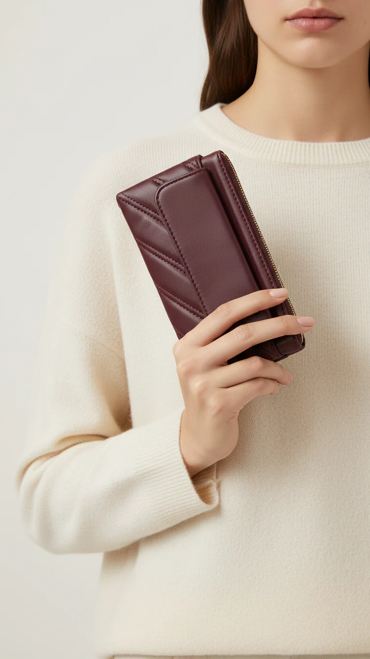 Maroon Casual Pouch For Ladies P97679