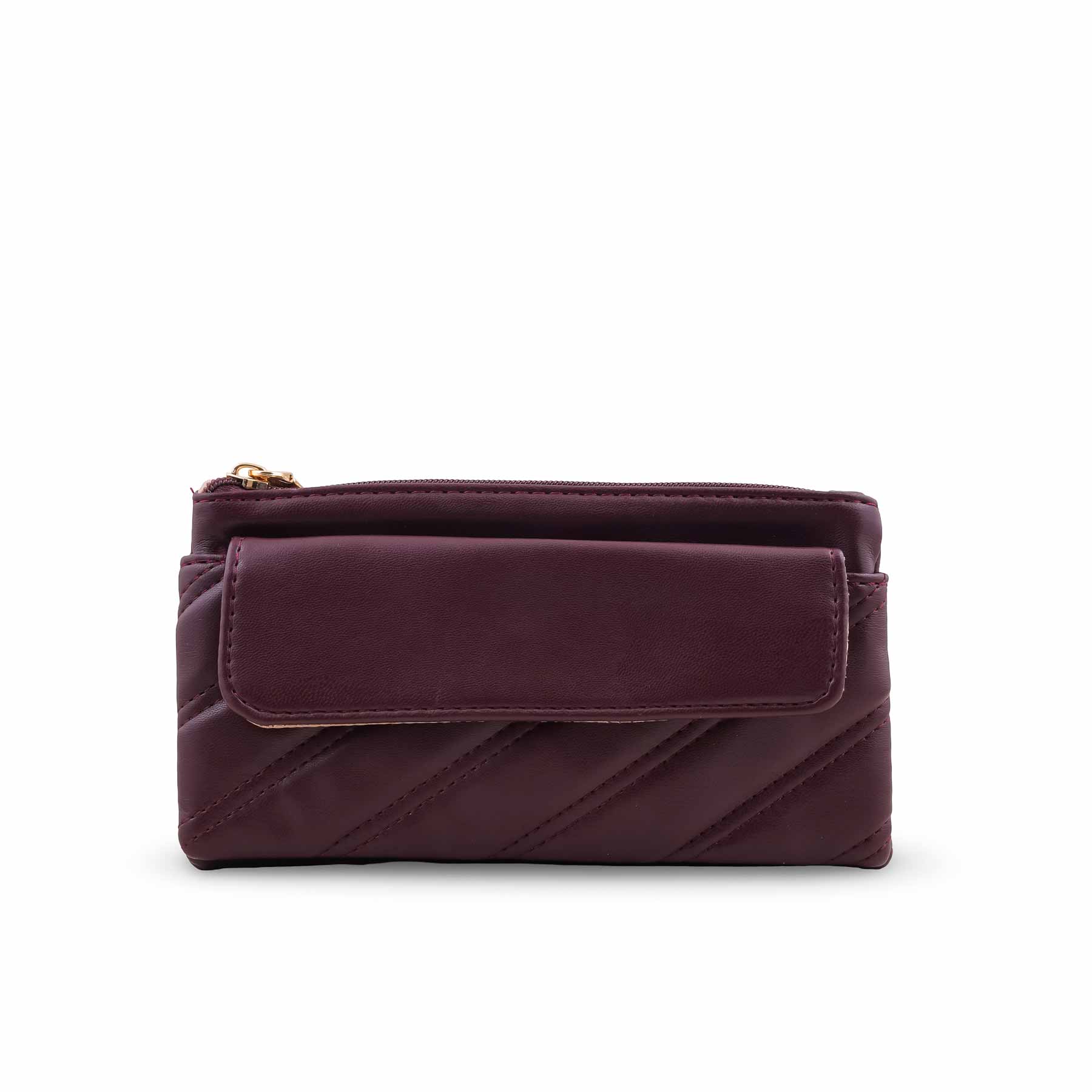 Maroon Casual Pouch For Ladies P97679 - Image 2
