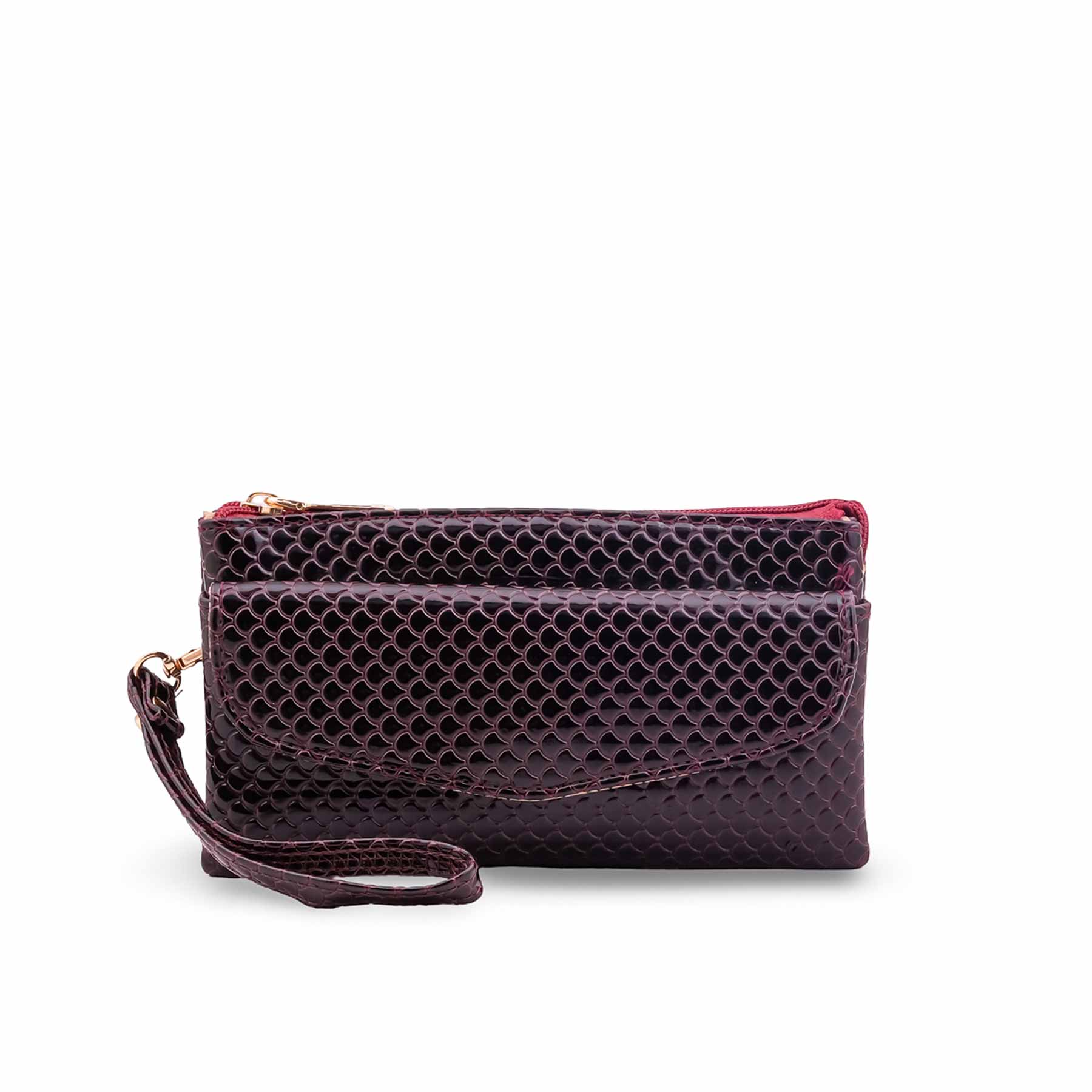 Maroon Casual Pouch For Ladies P97734 - Image 2